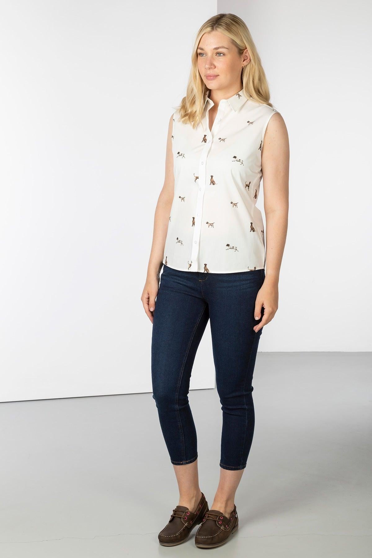 Rydale Ladies Sleeveless Shirt With Collar - Wistow II