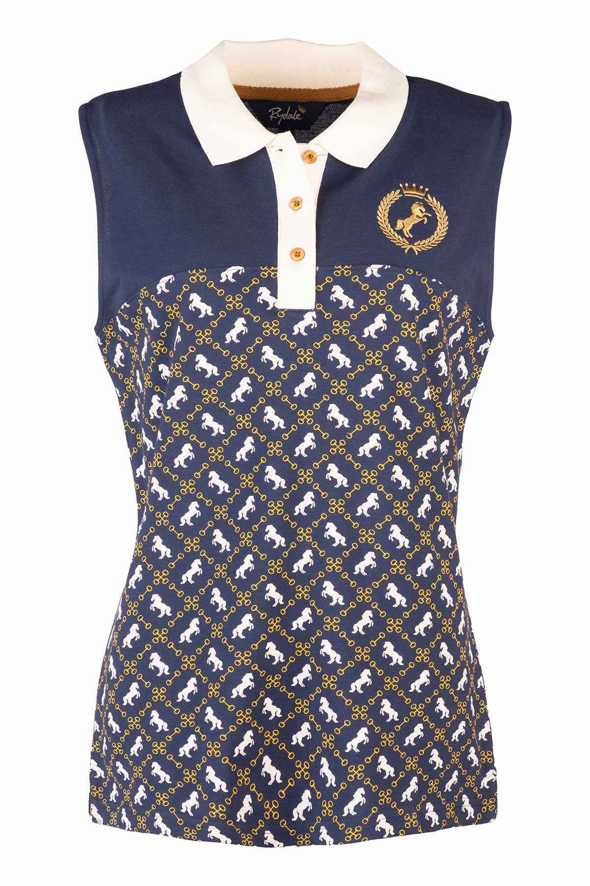 Rydale Ladies Snaffle Sleeveless Equestrian Polo Shirt