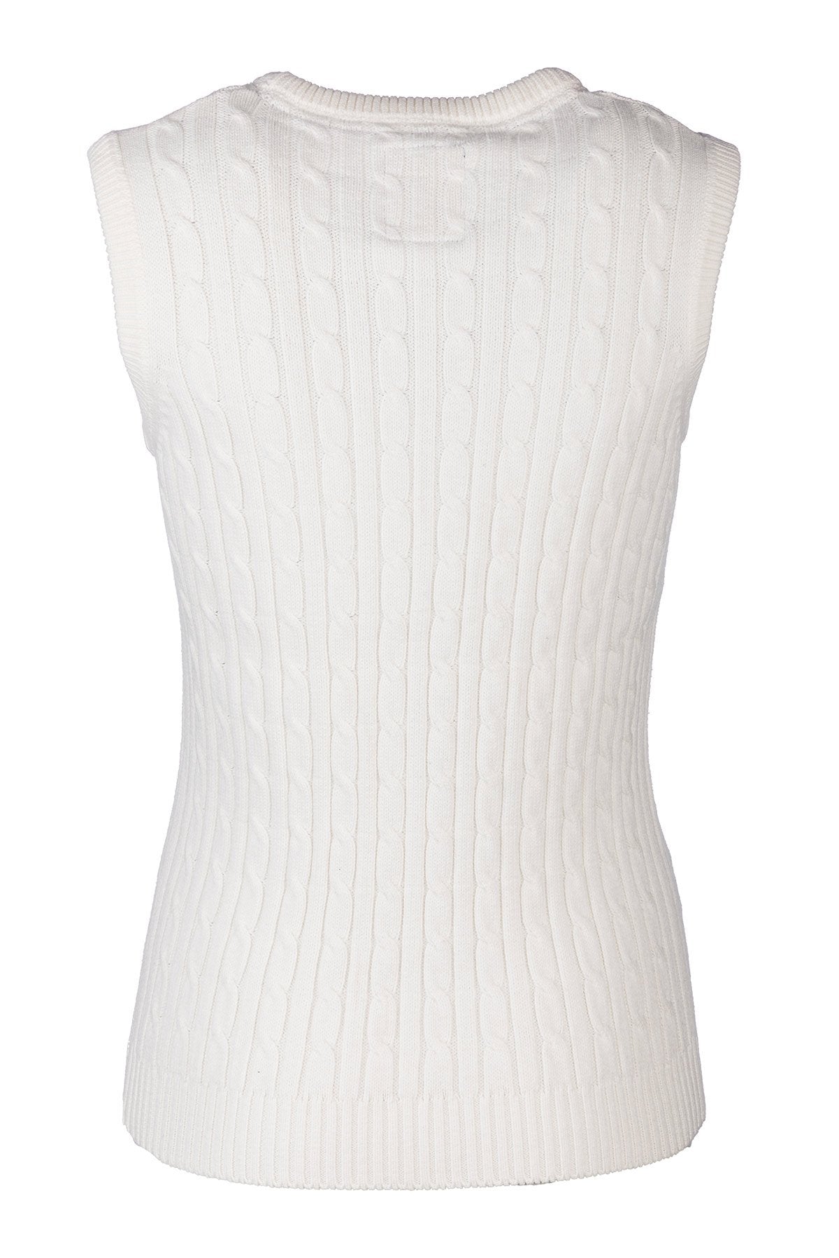 Rydale Ladies Crew Neck Cable Knit Vest - Emma
