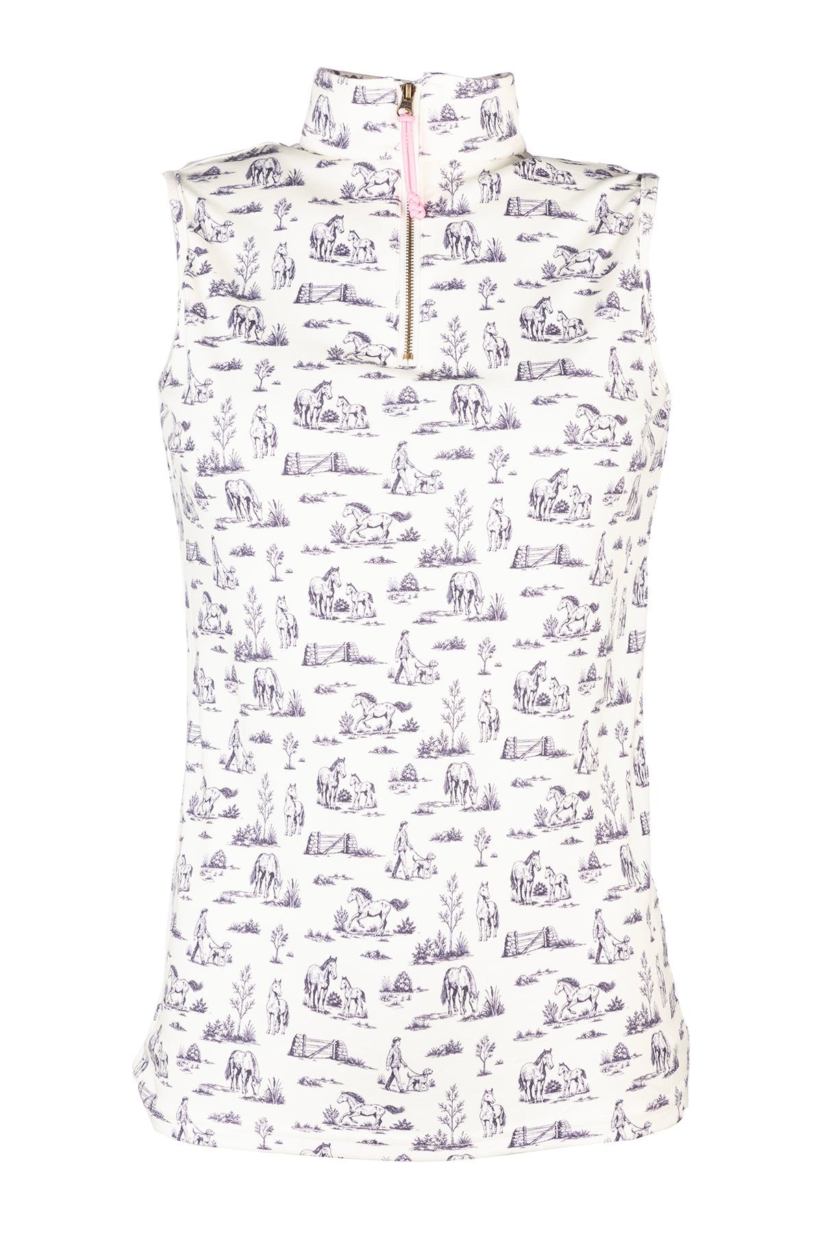 Rydale Ladies Sleeveless 1/4 Zip Top - Foxholes