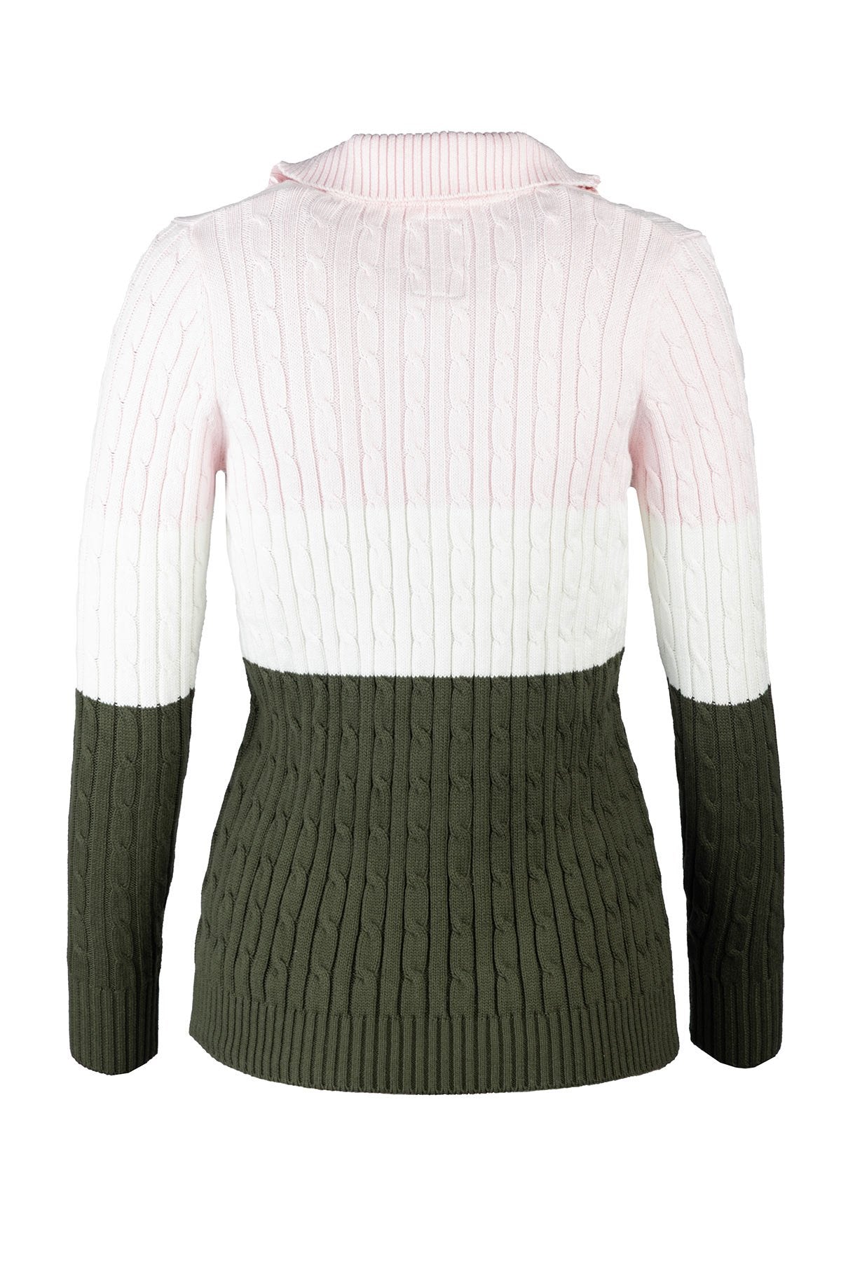 Rydale Ladies Striped Quarter Zip Jumper - Bramham