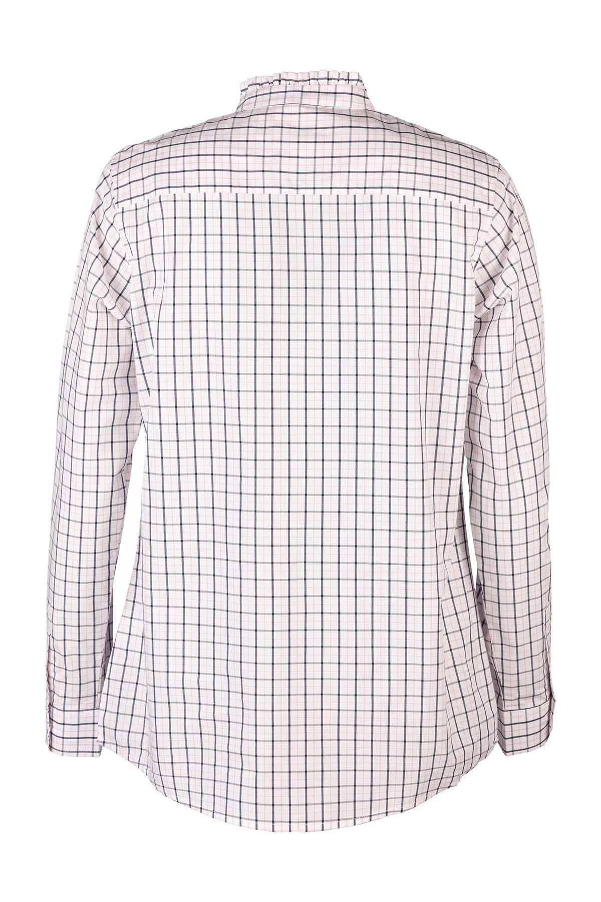 Rydale Ladies Oxford Cotton Ruffled Shirt - Ivy