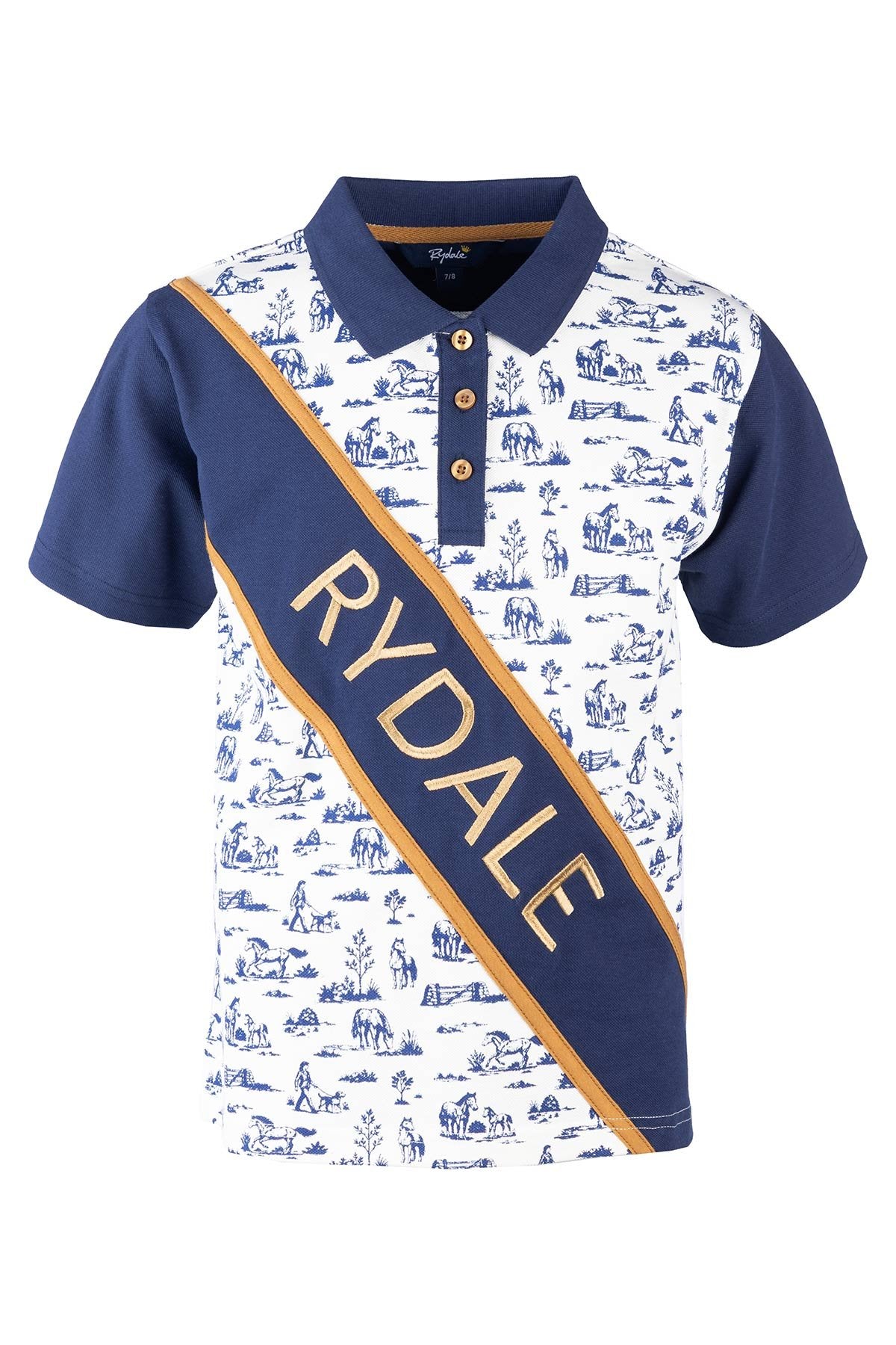 Rydale Junior Equestrian Sash Polo Shirt - Muston