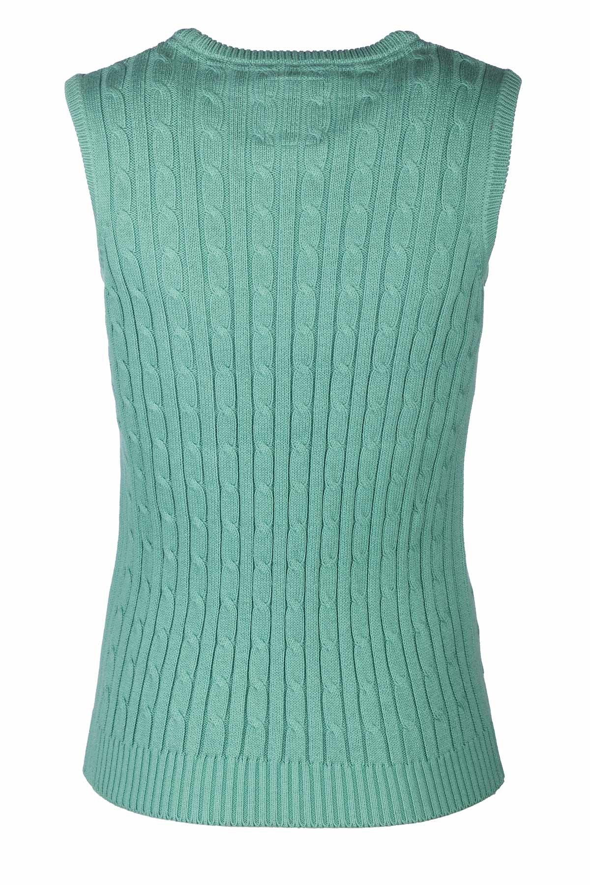 Rydale Ladies Crew Neck Cable Knit Vest - Emma