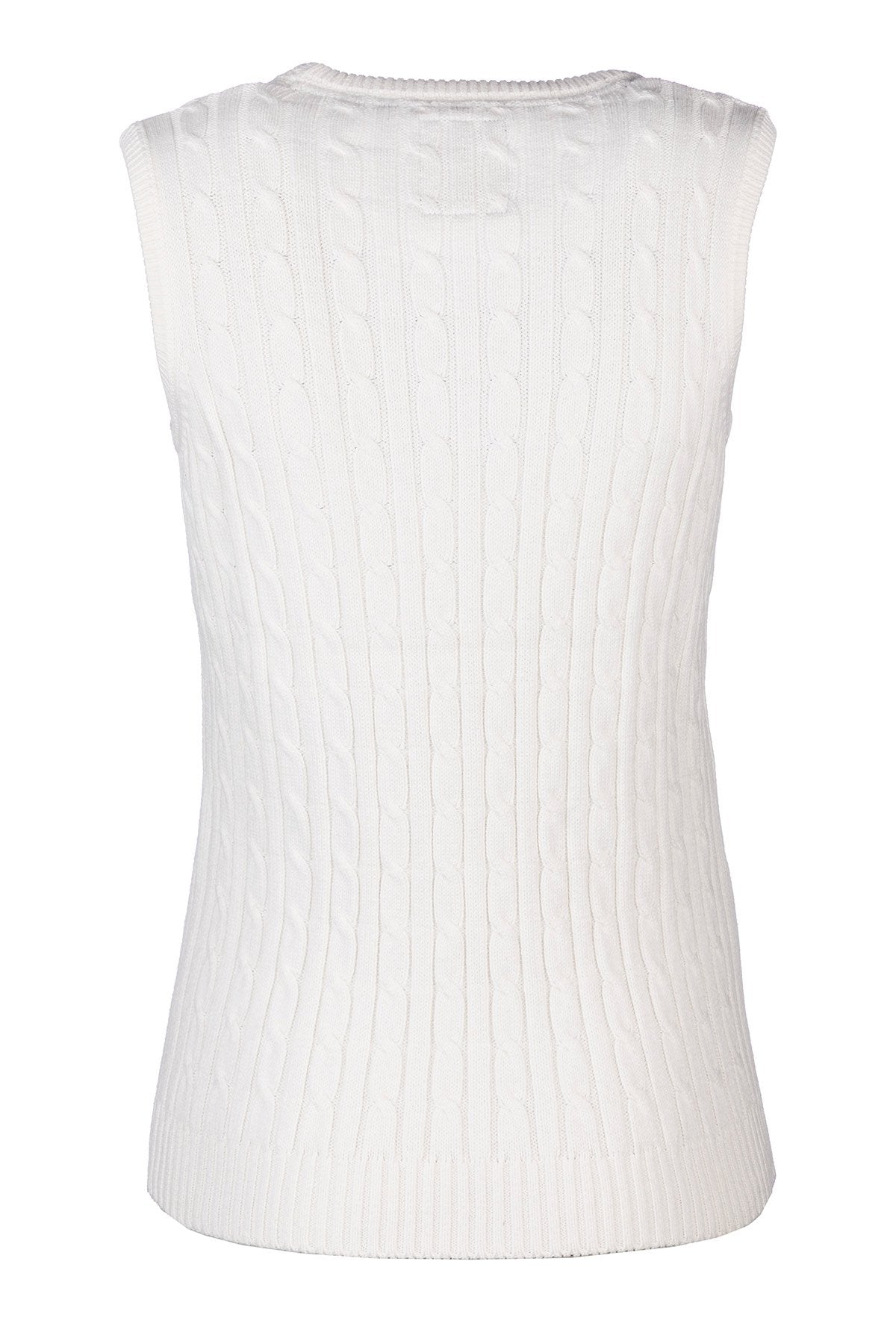 Rydale Ladies V Neck Cable Knit Vest- Emma