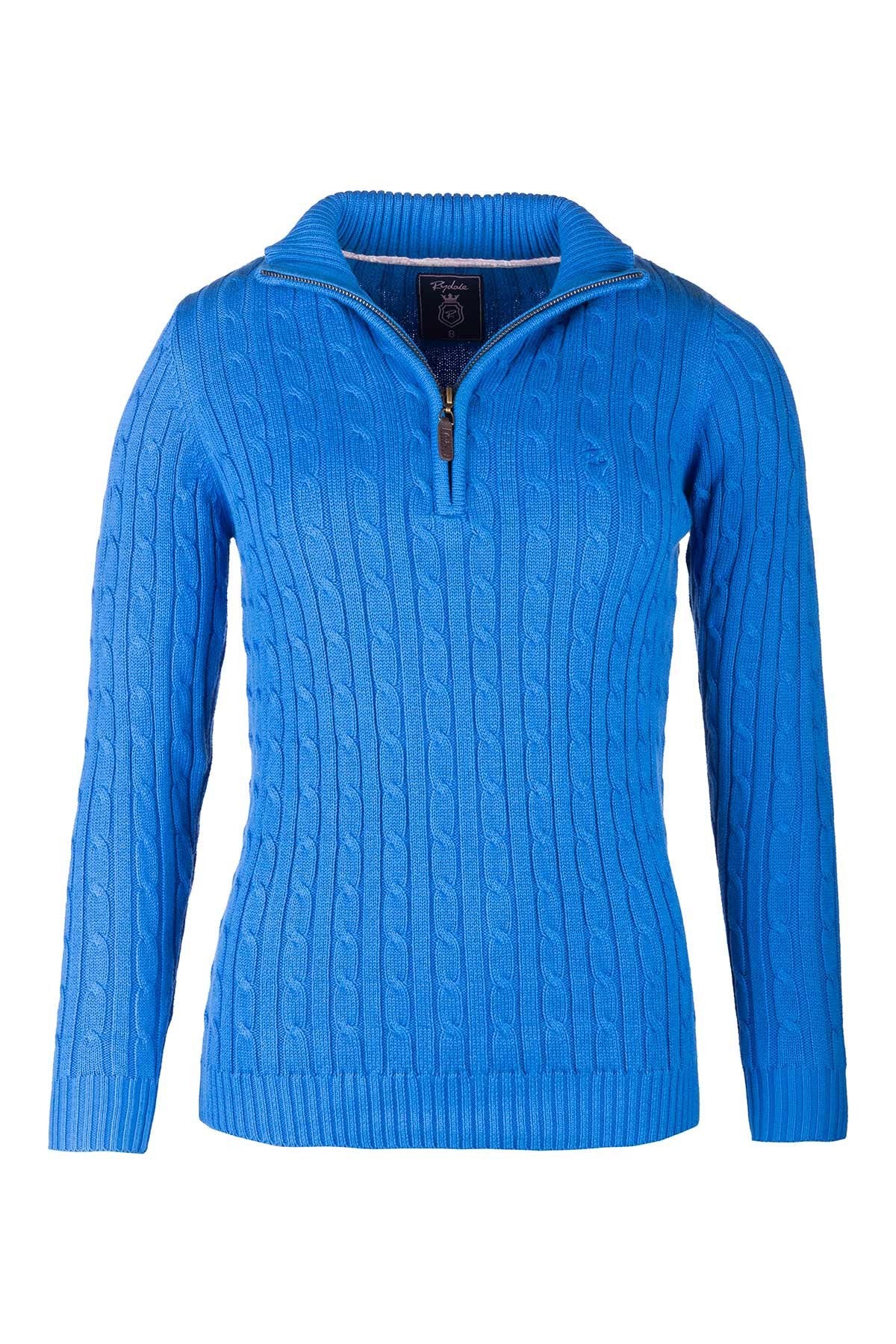 Rydale Ladies Quarter Zip Cable Knit Jumper - Emma