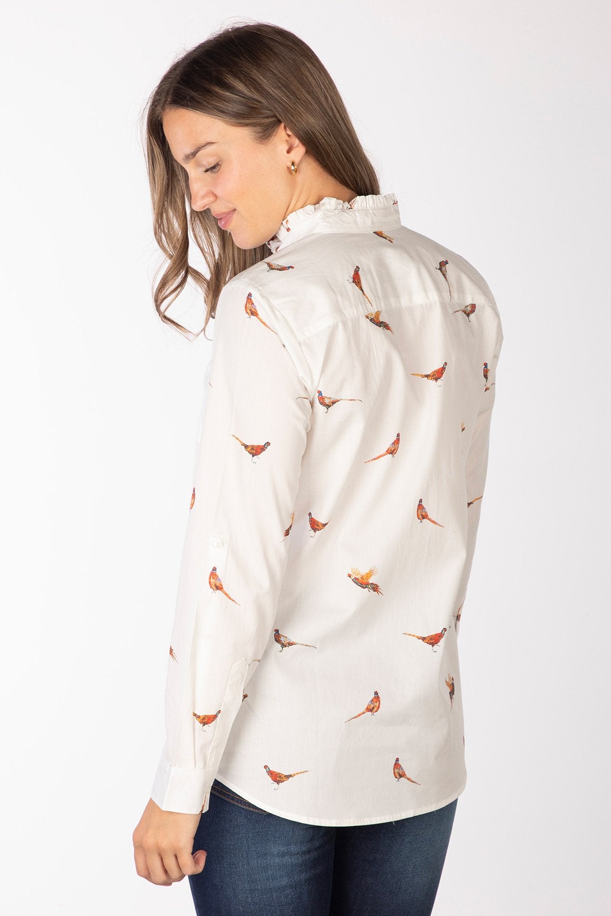 Rydale Ladies Overhead Ruffled Shirt - Ivy