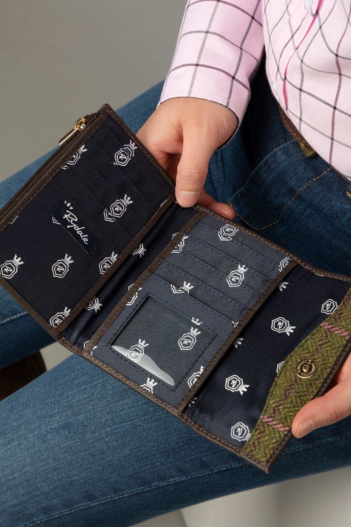 Rydale Ladies Tweed Trifold Purse - Helmsley