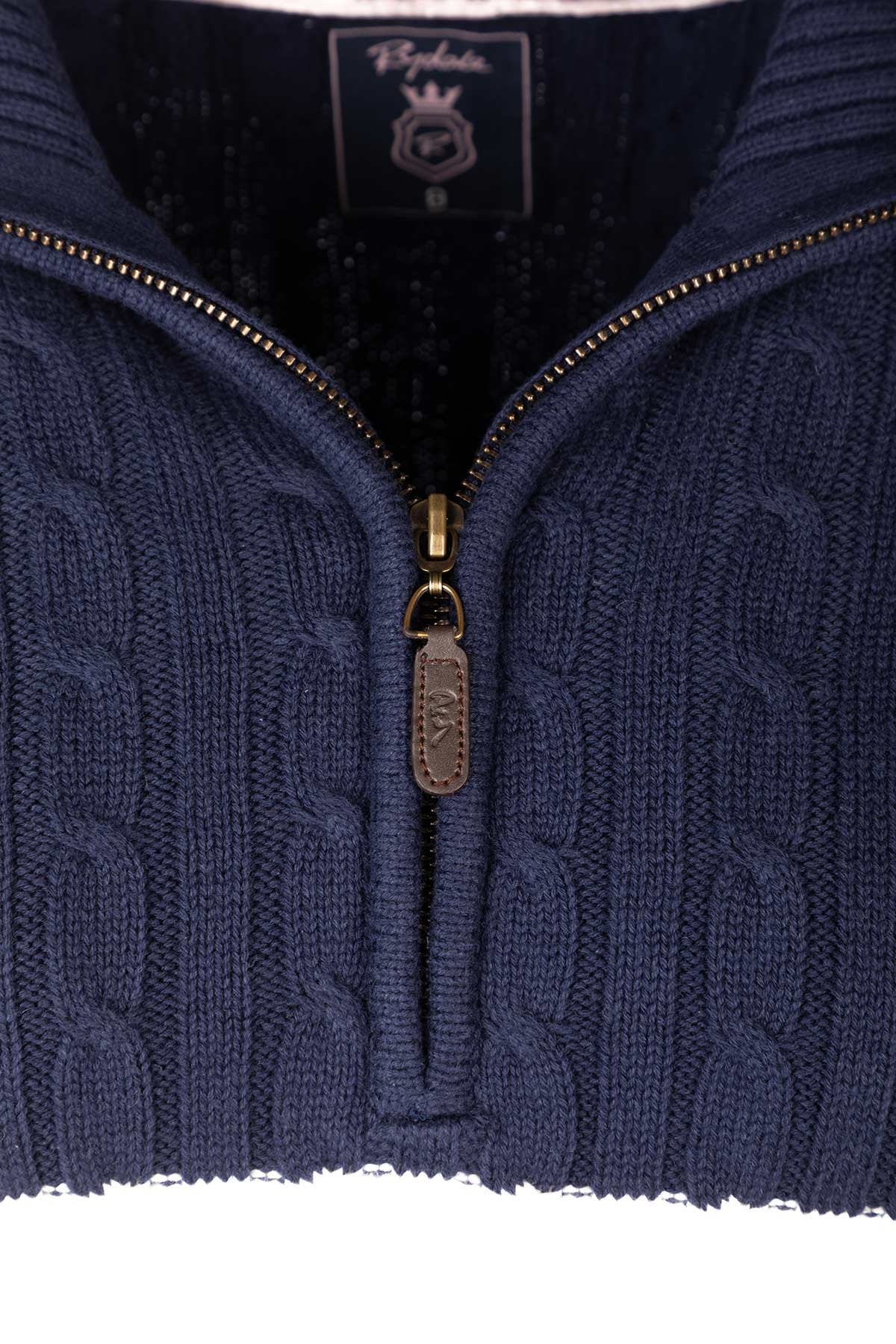 Rydale Ladies Striped Quarter Zip Jumper - Bramham
