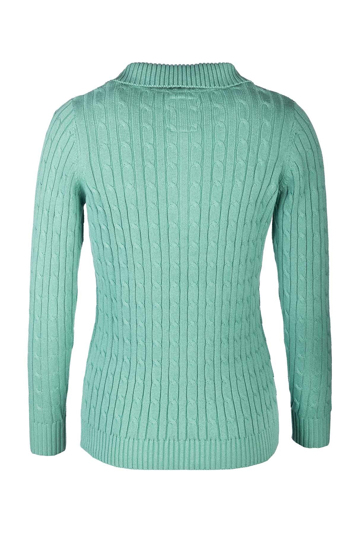 Rydale Ladies Quarter Zip Cable Knit Jumper - Emma