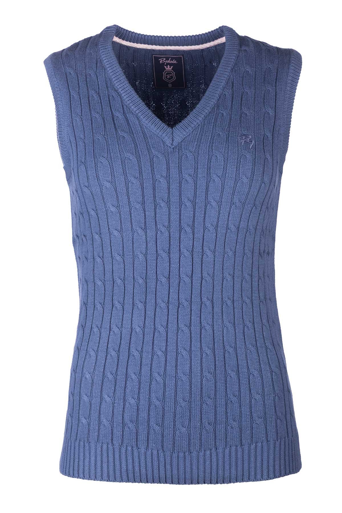 Rydale Ladies V Neck Cable Knit Vest- Emma
