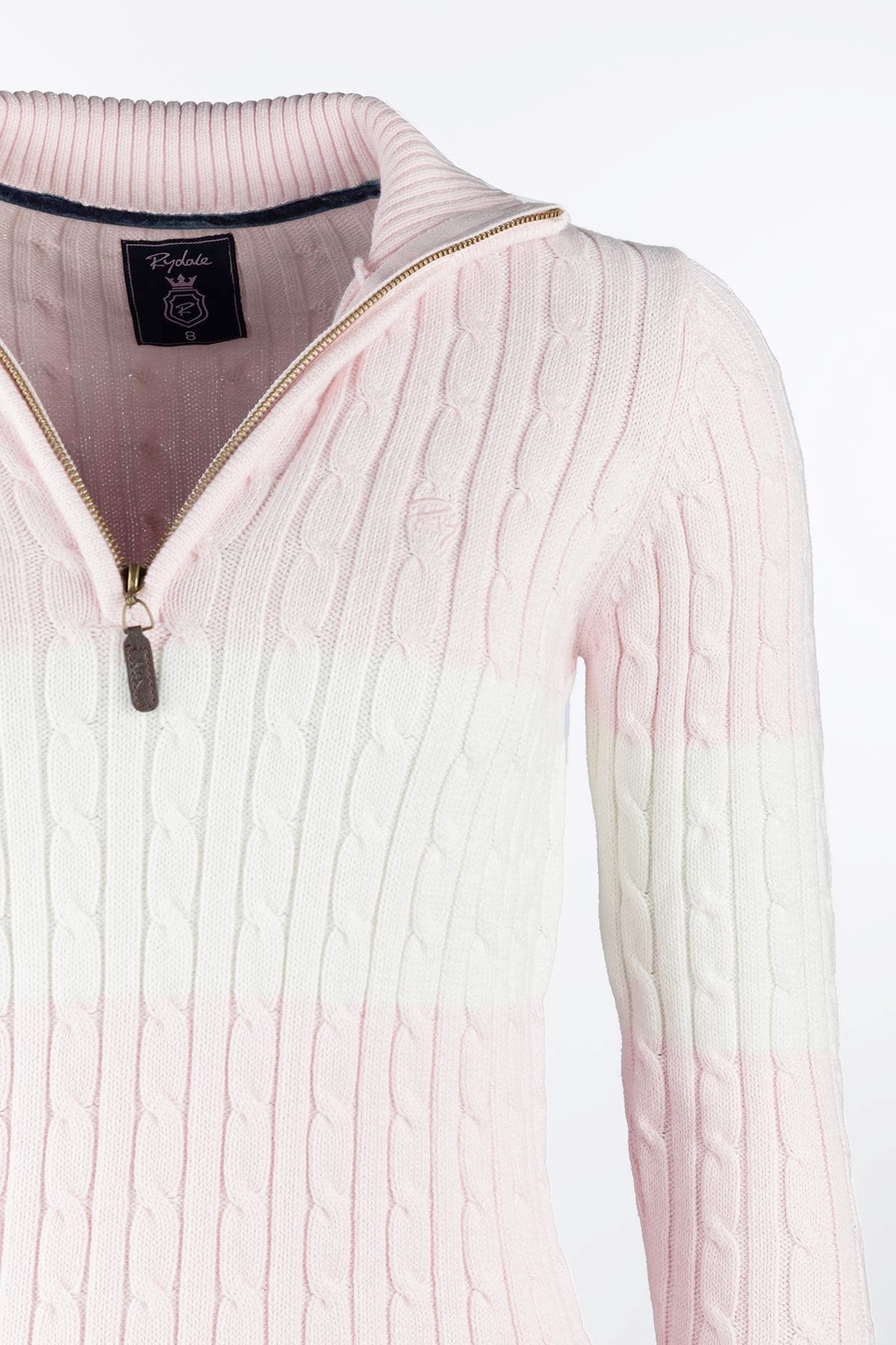 Rydale Ladies Striped Quarter Zip Jumper - Bramham