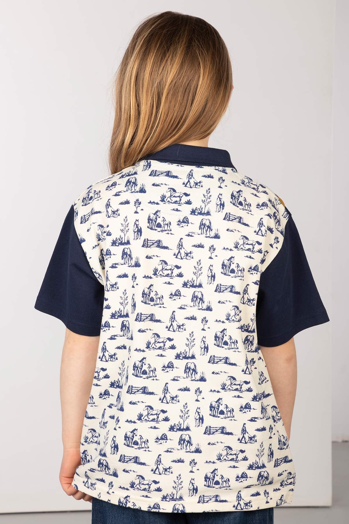 Rydale Junior Equestrian Sash Polo Shirt - Muston