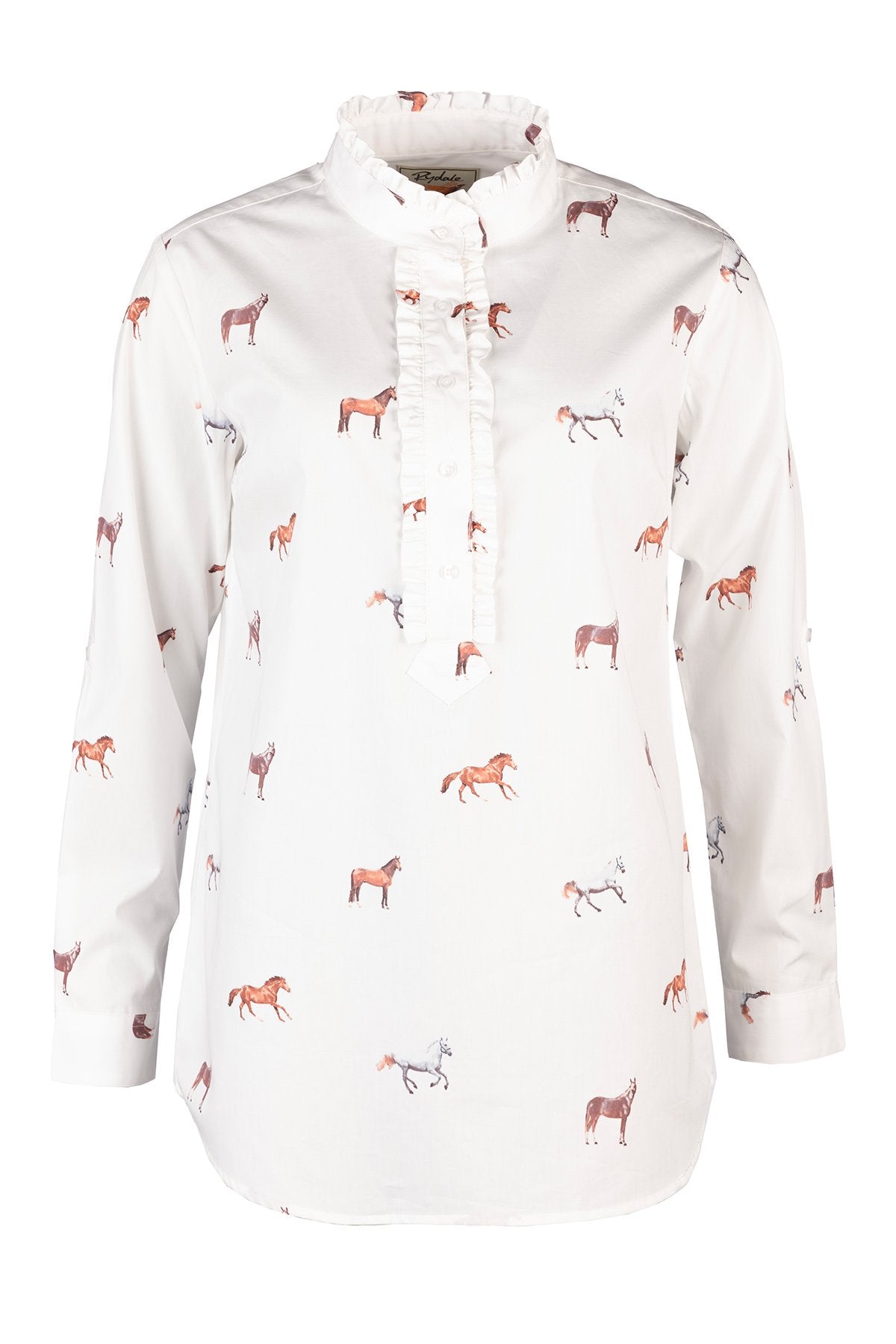 Rydale Ladies Overhead Ruffled Shirt - Ivy