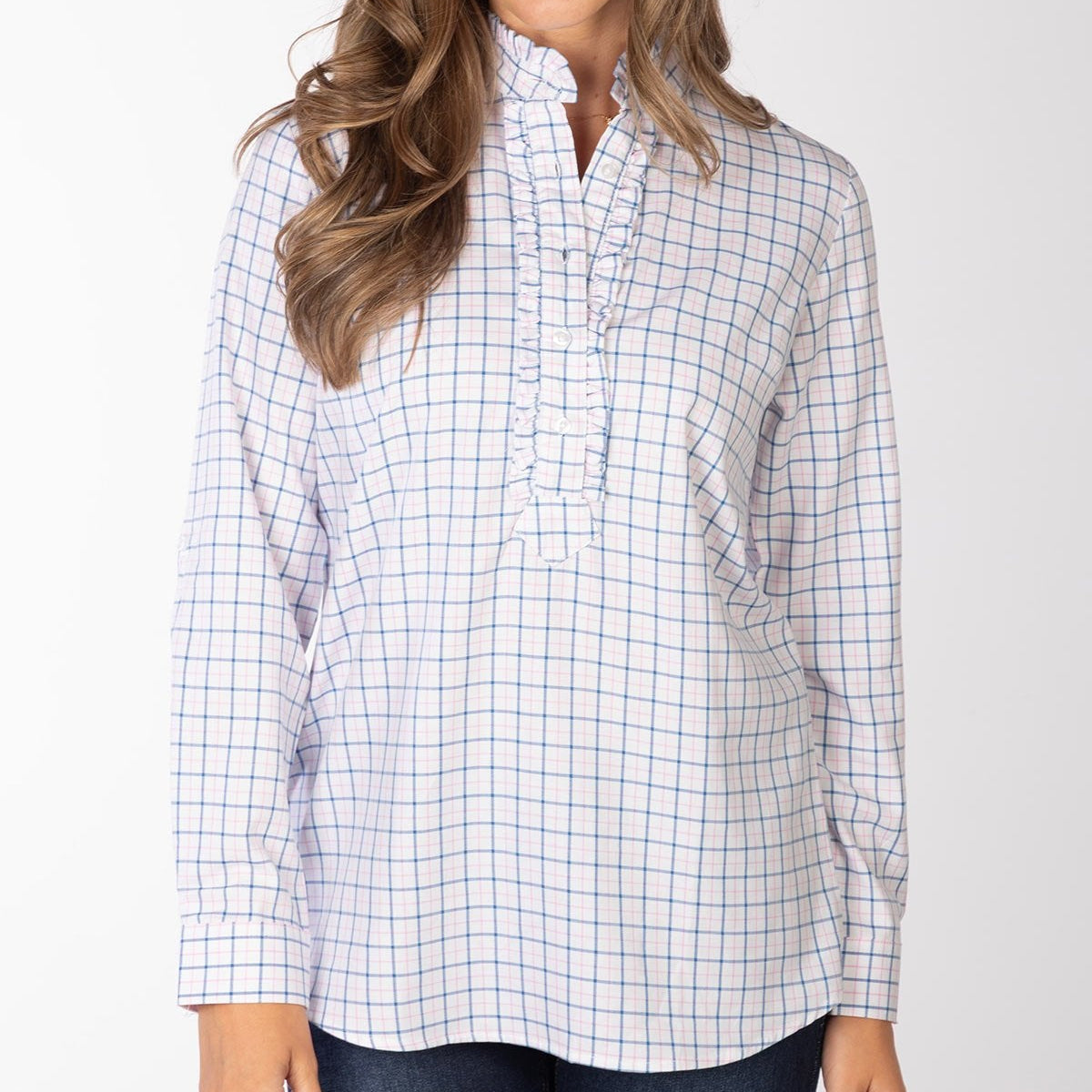 Rydale Ladies Hannah Overhead Ruffled Shirt - Ellie