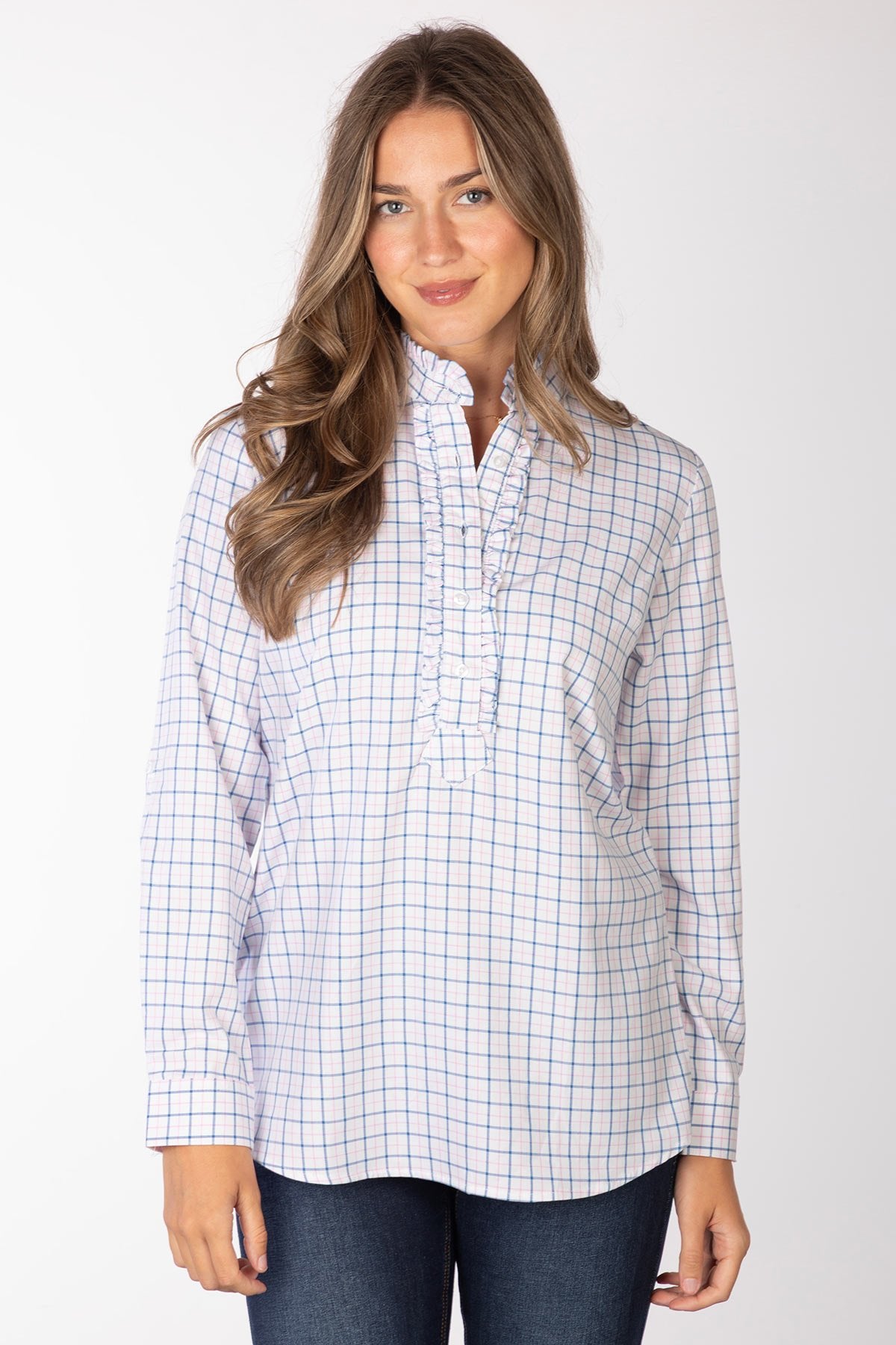 Rydale Ladies Hannah Overhead Ruffled Shirt - Ellie