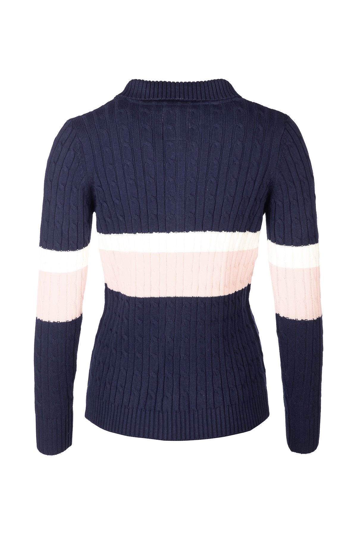Rydale Ladies Striped Quarter Zip Jumper - Bramham