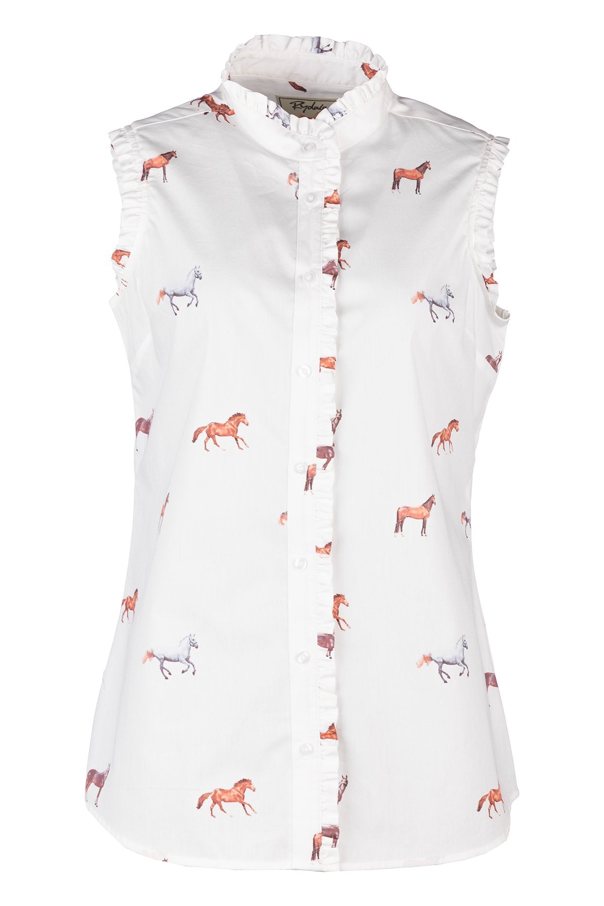 Rydale Ladies Ruffled Sleeveless Shirt - Wistow