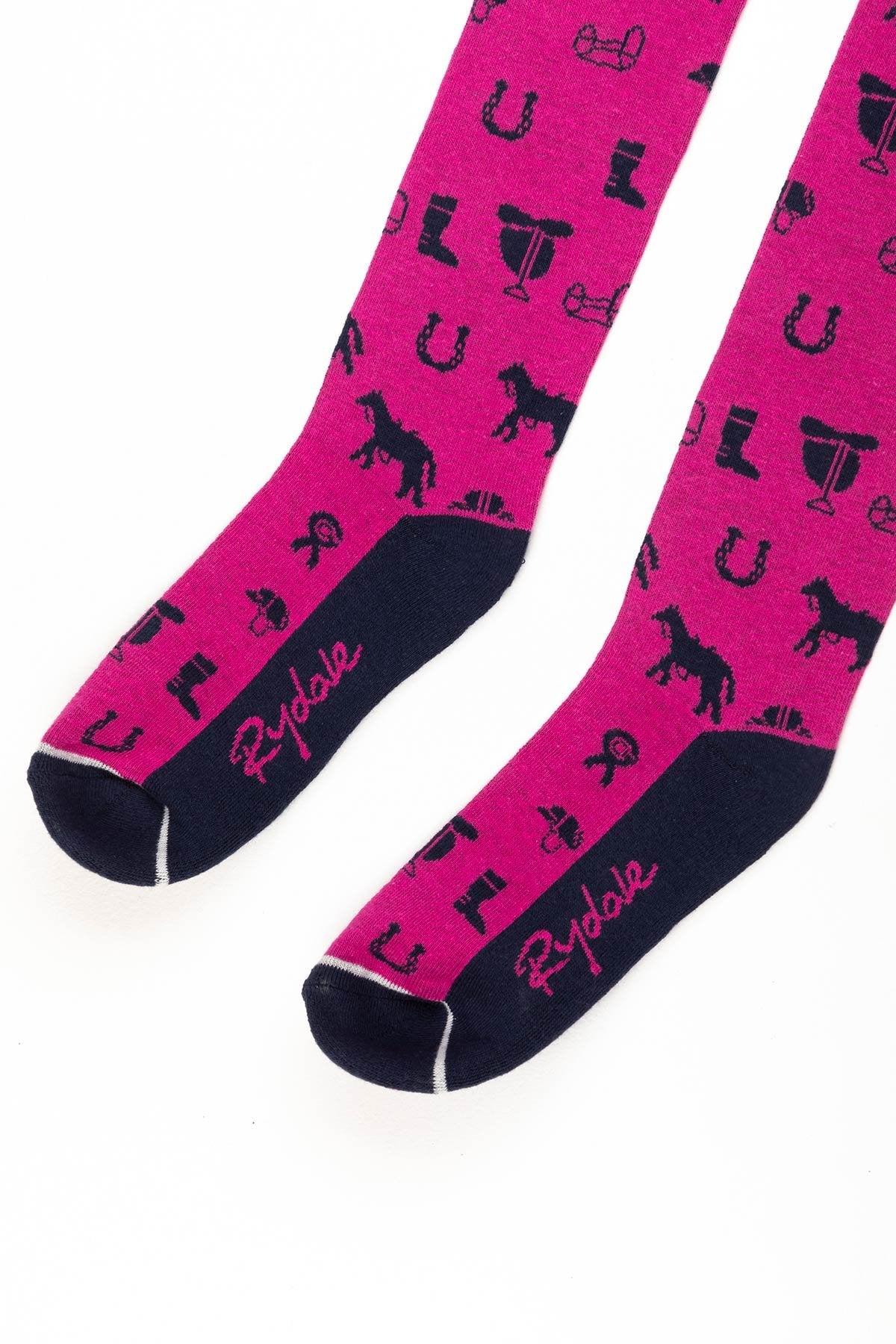 Rydale Ladies Horse Print Knee Length Riding Socks