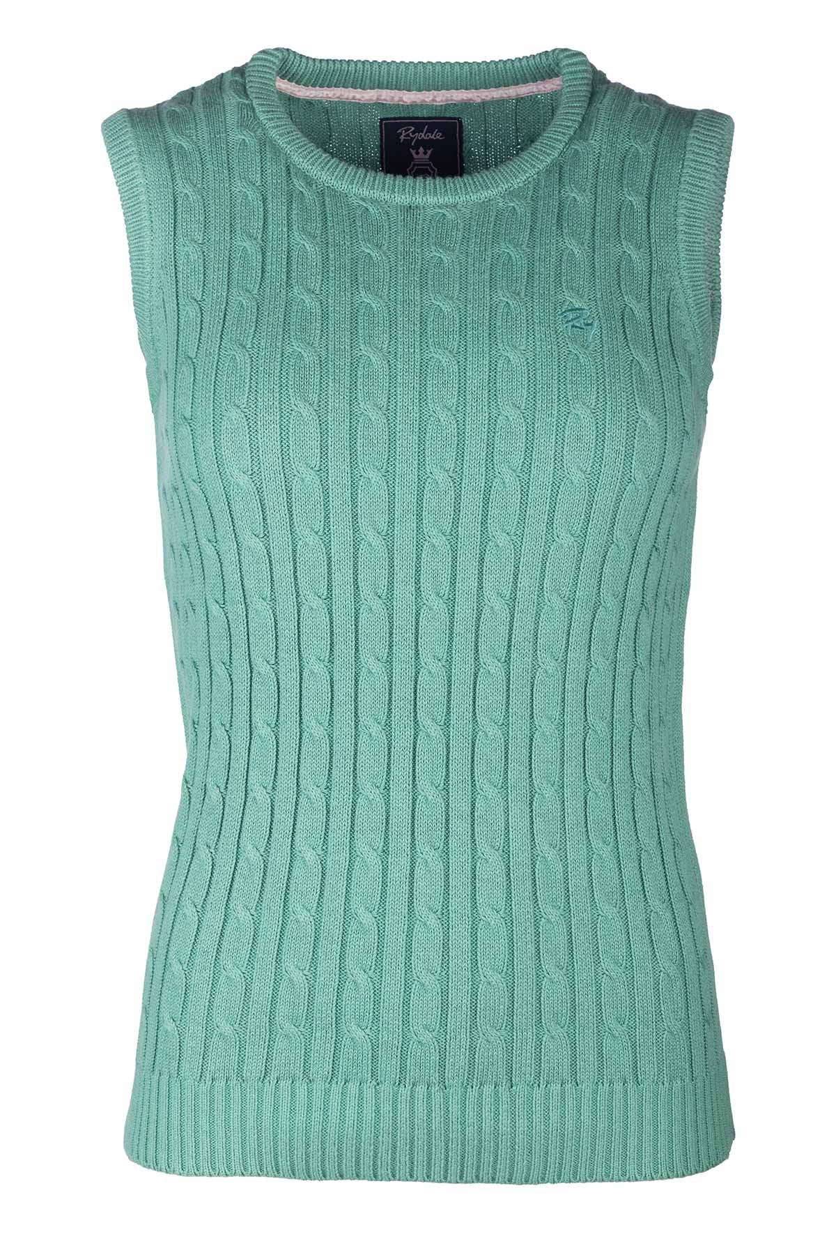 Rydale Ladies Crew Neck Cable Knit Vest - Emma