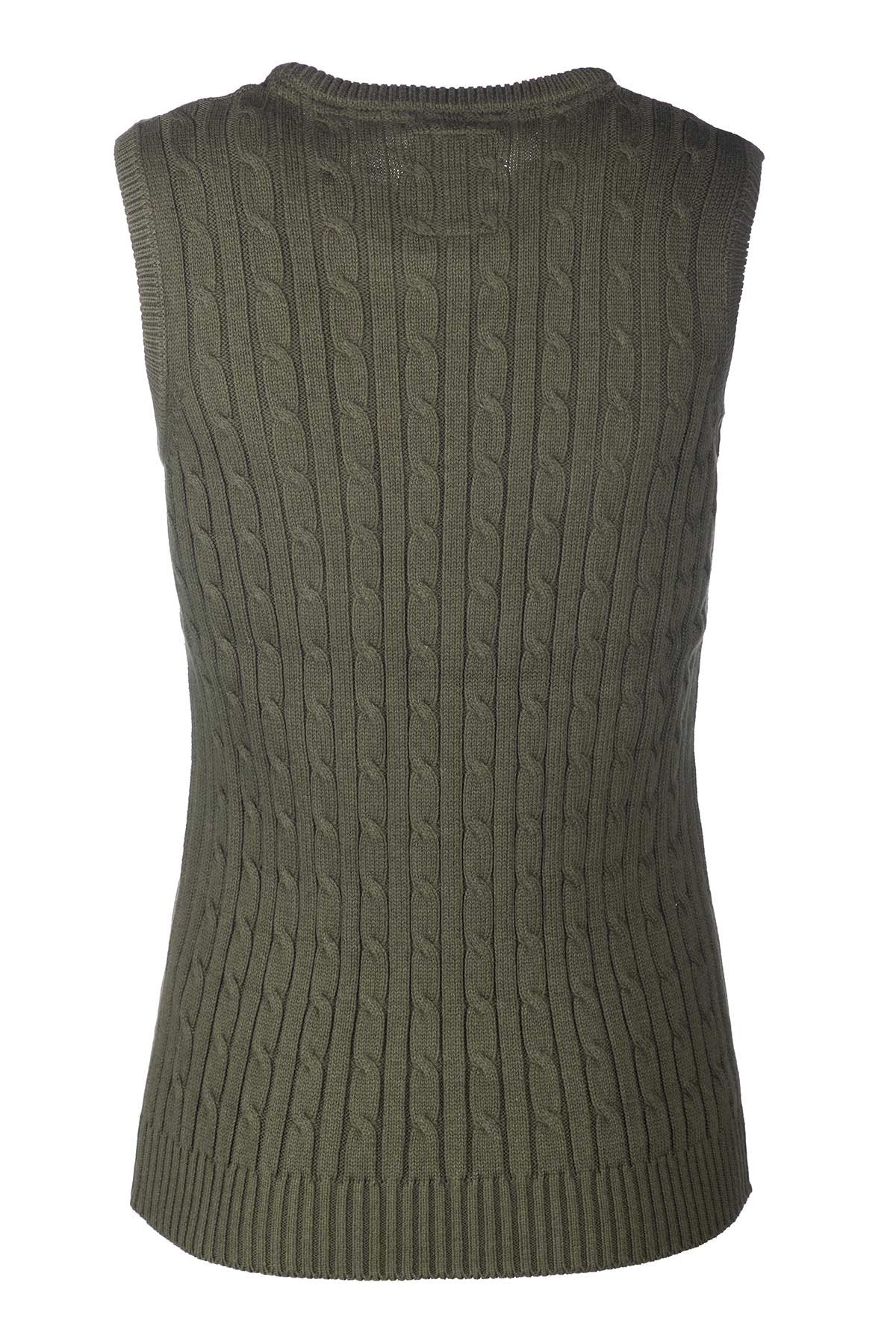 Rydale Ladies Crew Neck Cable Knit Vest - Emma