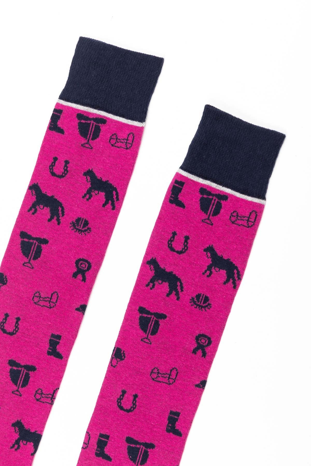 Rydale Ladies Horse Print Knee Length Riding Socks