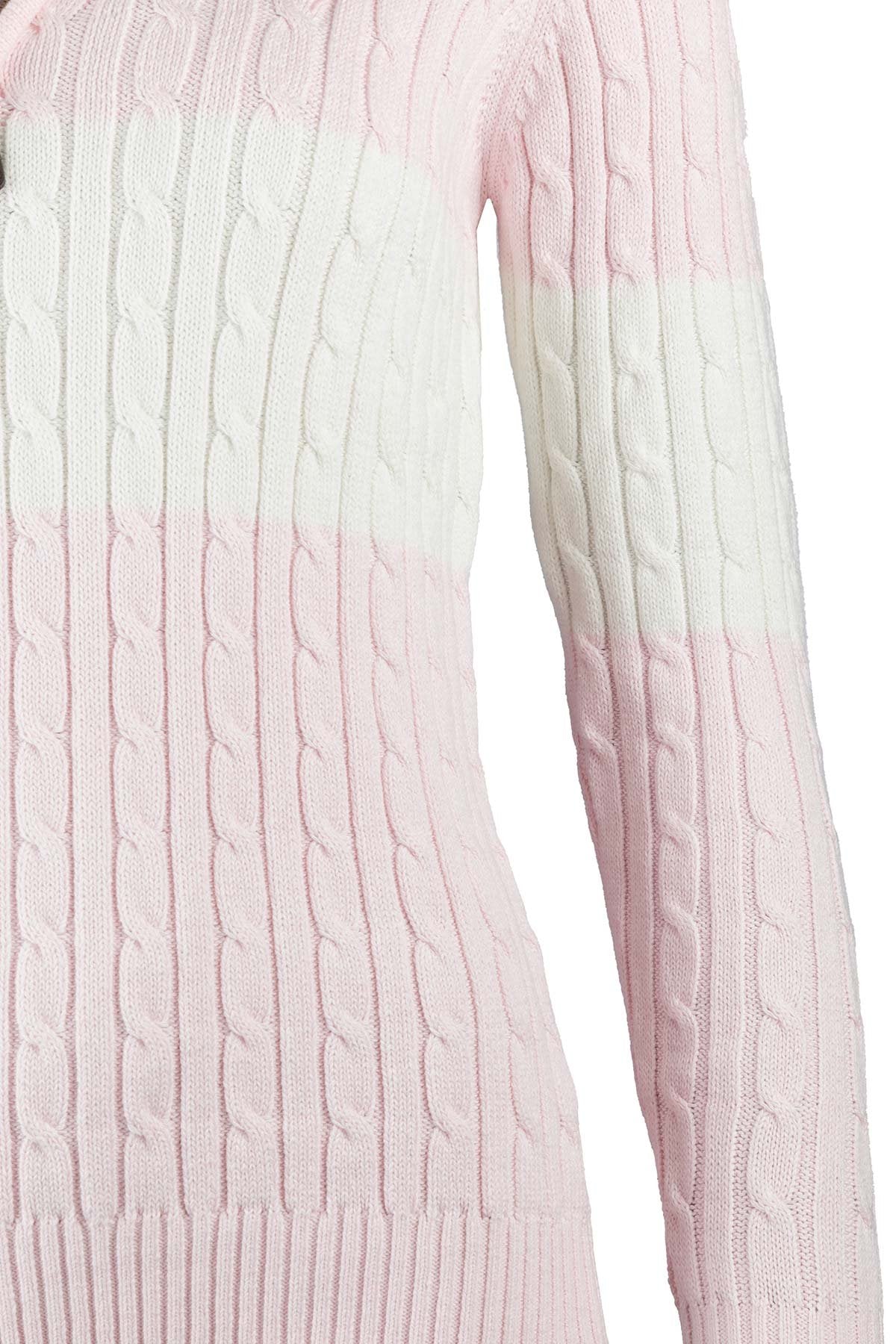 Rydale Ladies Striped Quarter Zip Jumper - Bramham