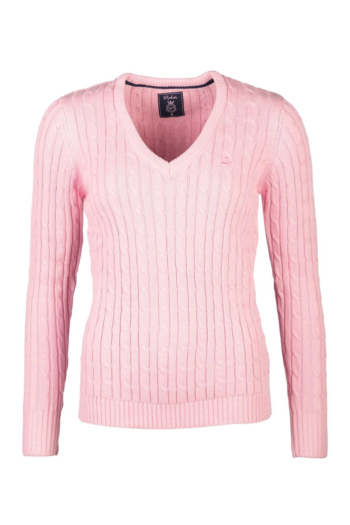 Rydale Ladies V Neck Cable Knit Jumper - Emma