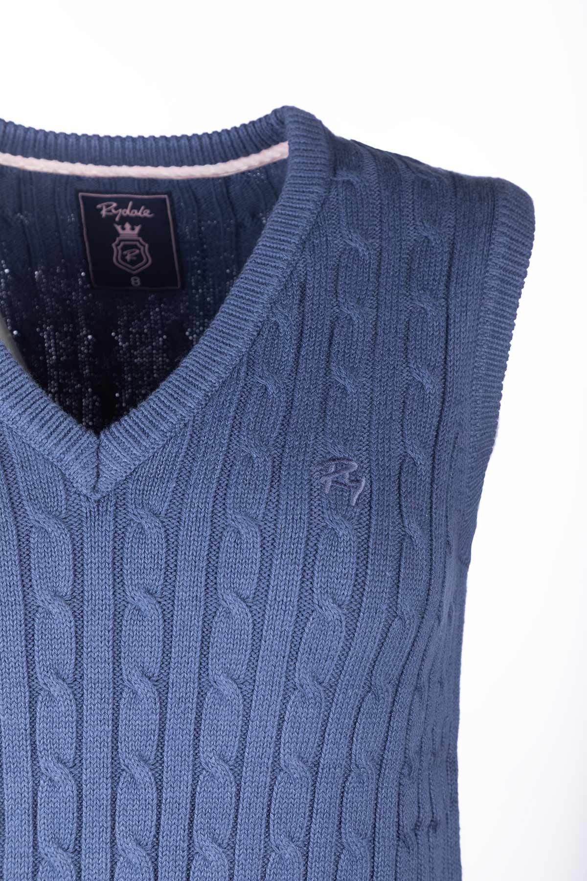 Rydale Ladies V Neck Cable Knit Vest- Emma