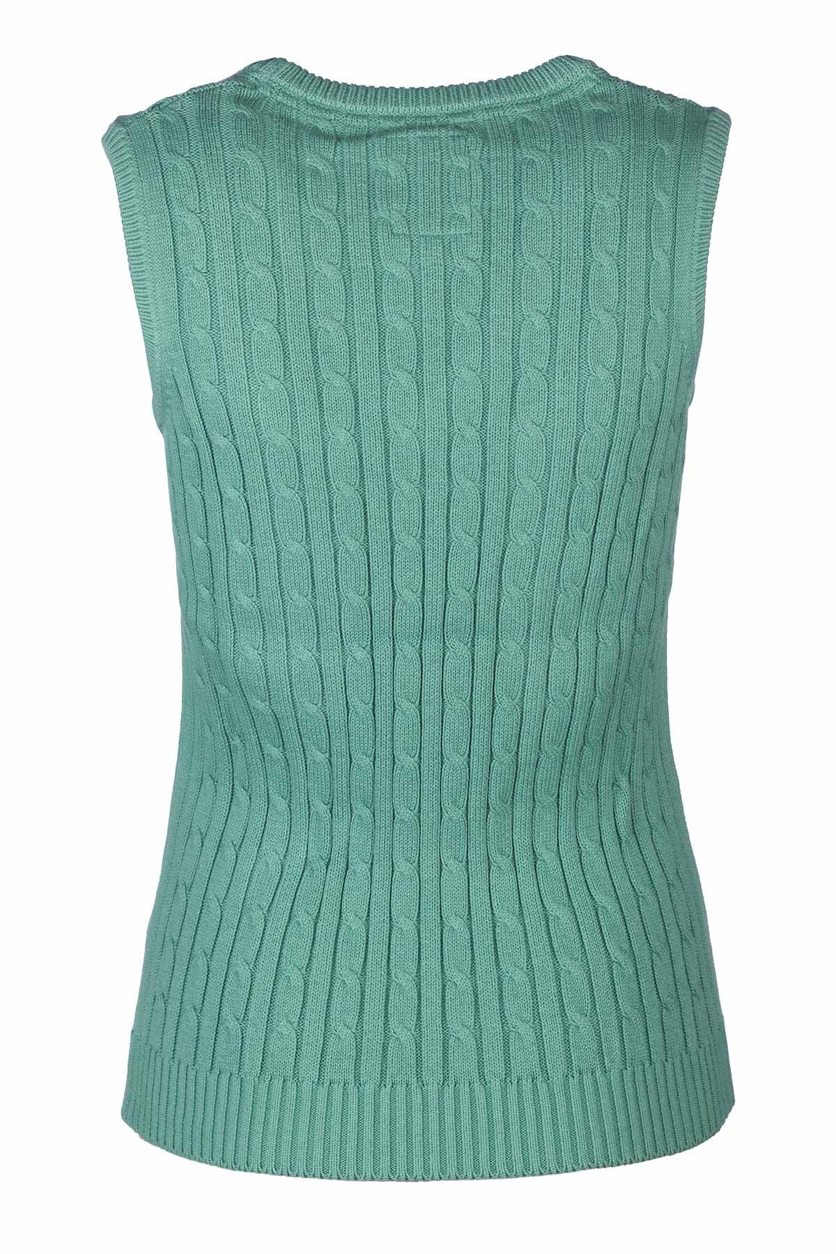 Rydale Ladies V Neck Cable Knit Vest- Emma