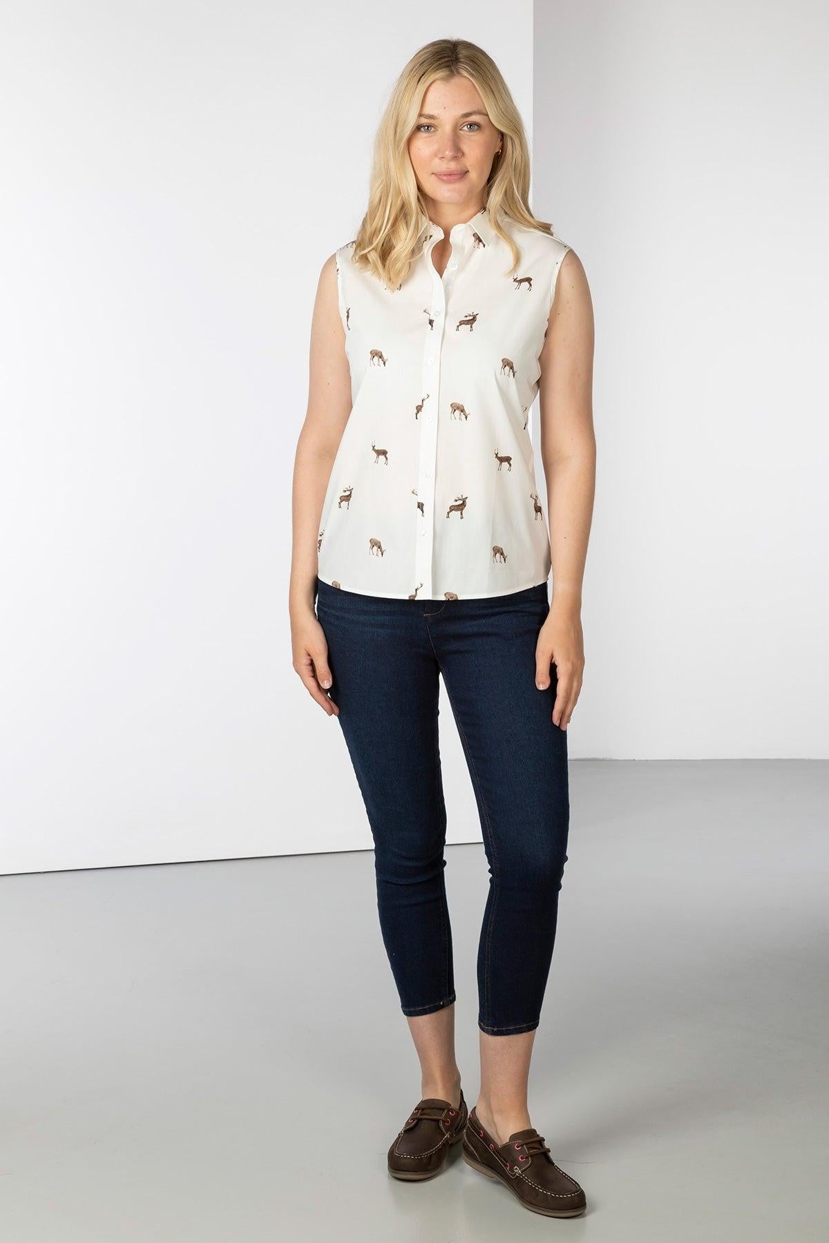 Rydale Ladies Sleeveless Shirt With Collar - Wistow II