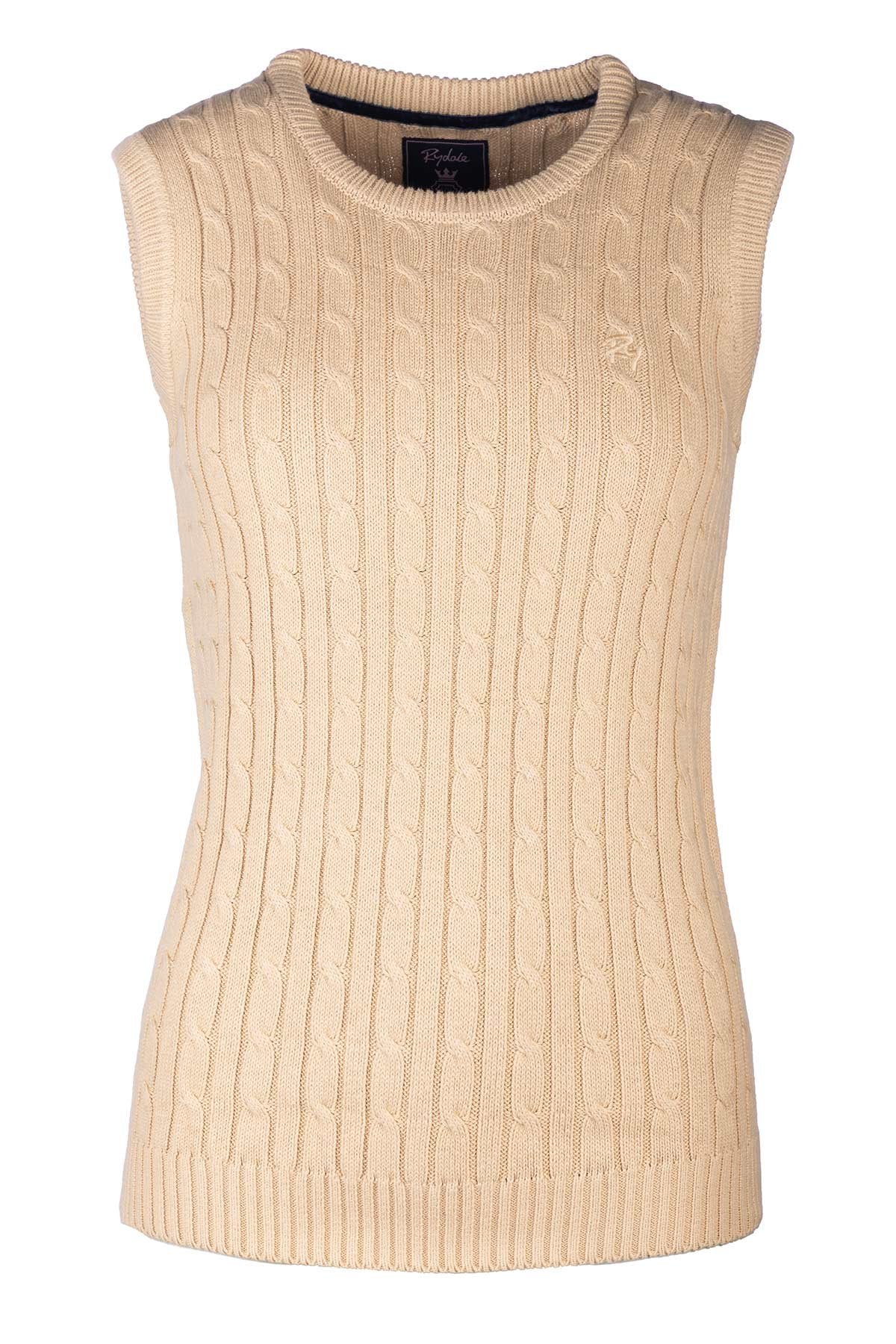Rydale Ladies Crew Neck Cable Knit Vest - Emma