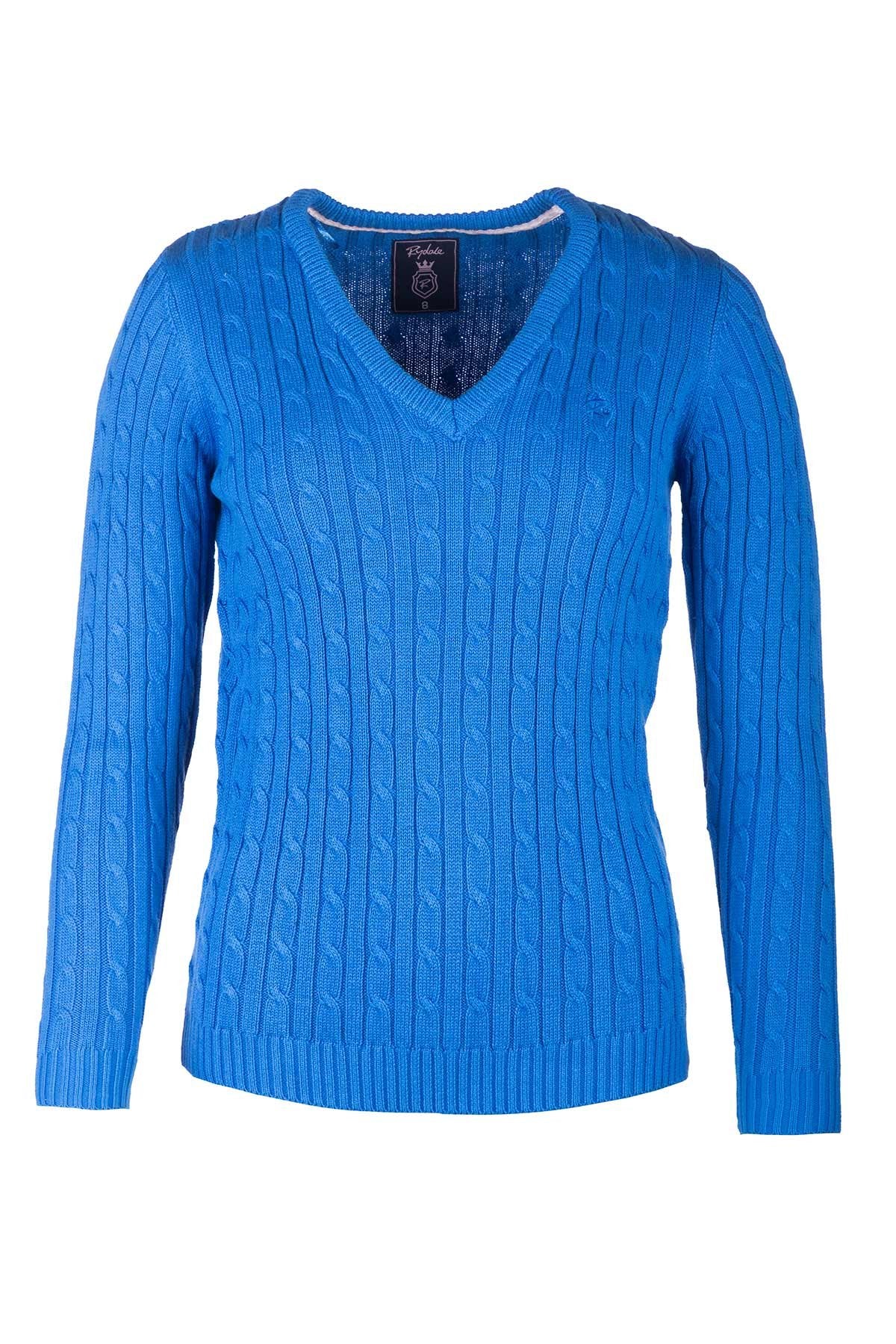 Rydale Ladies V Neck Cable Knit Jumper - Emma