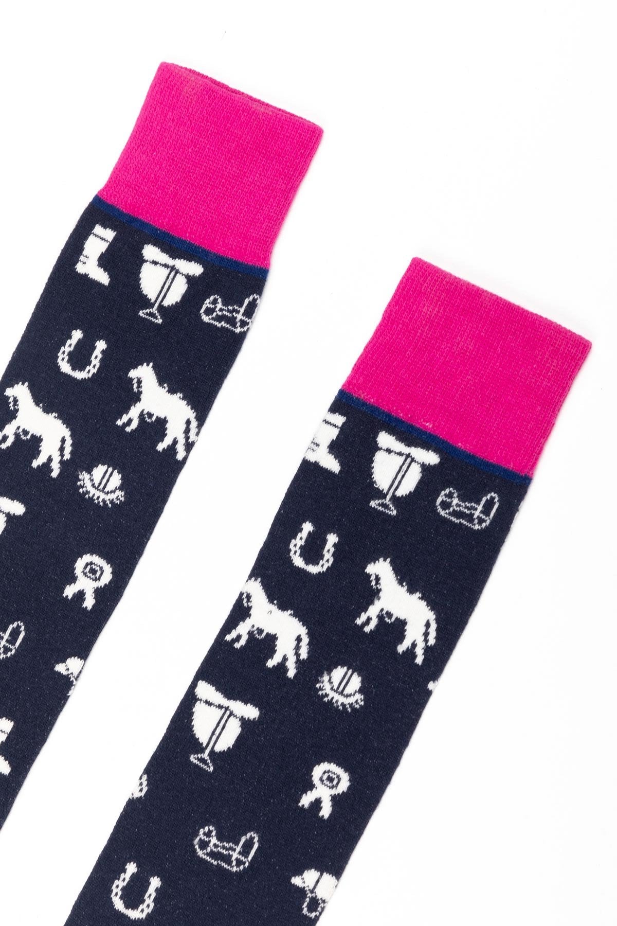 Rydale Ladies Horse Print Knee Length Riding Socks