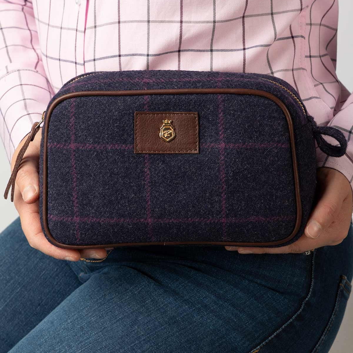 Rydale Large Tweed Makeup Bag - Helmsley