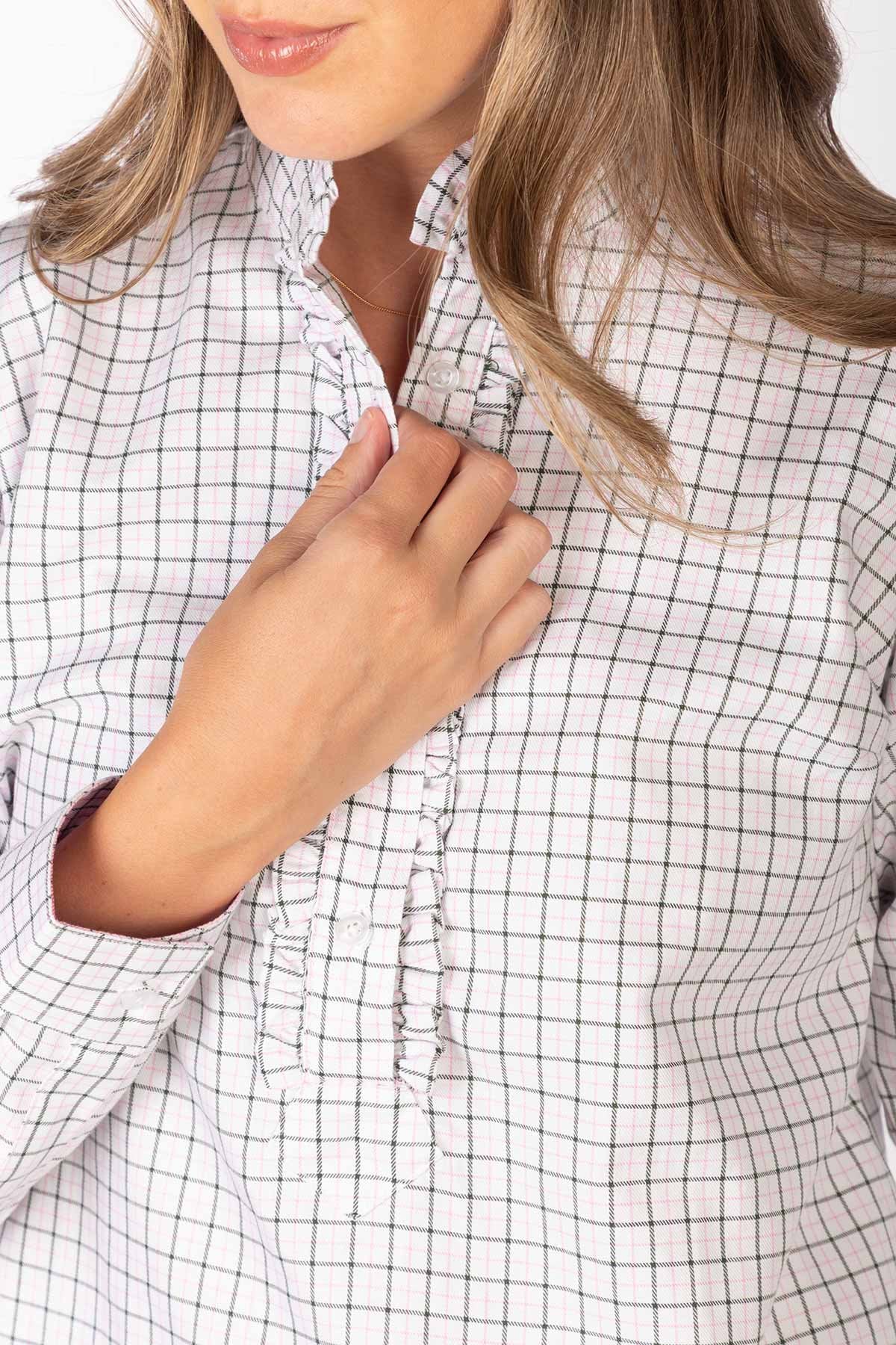 Rydale Ladies Hannah Overhead Ruffled Shirt - Ellie
