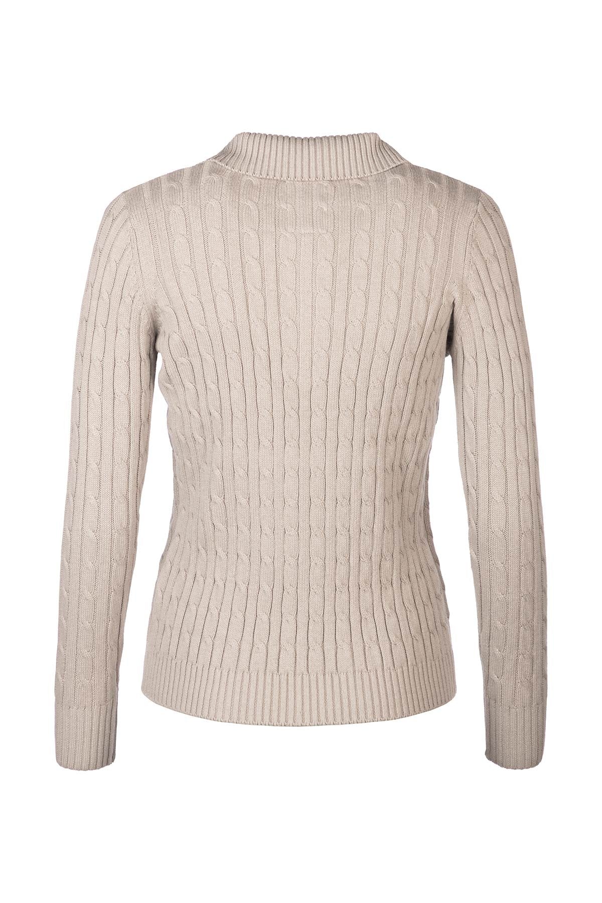 Rydale Ladies Quarter Zip Cable Knit Jumper - Emma