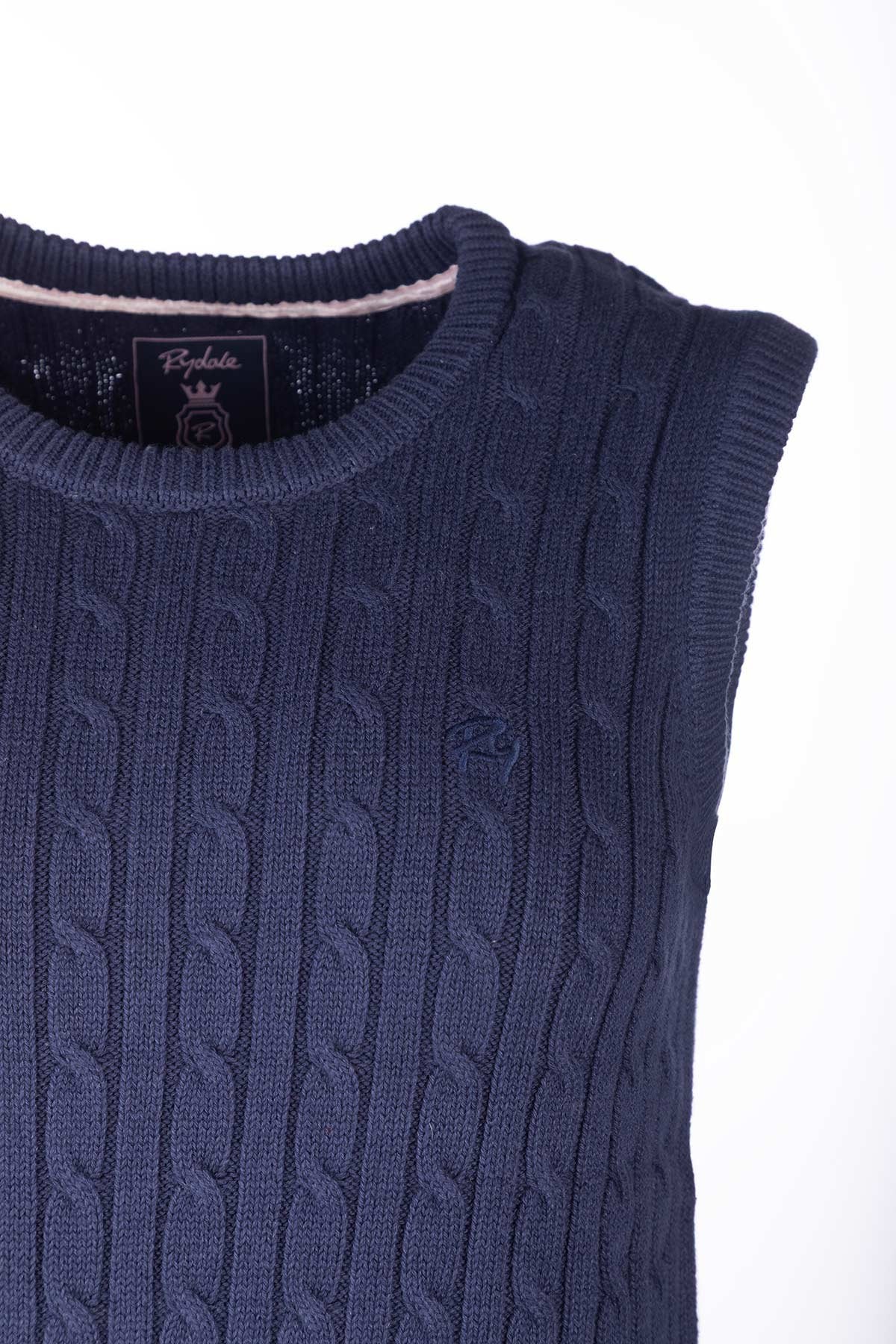 Rydale Ladies Crew Neck Cable Knit Vest - Emma