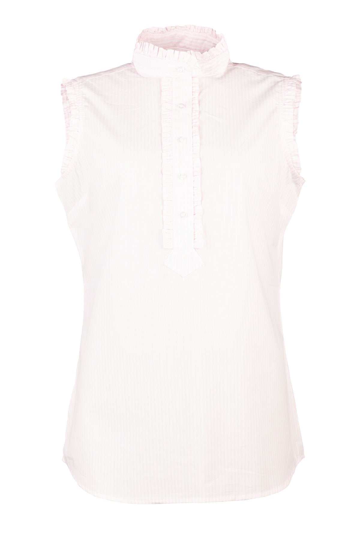 Rydale Ladies Ruffled Overhead Sleeveless Shirt - Ivy