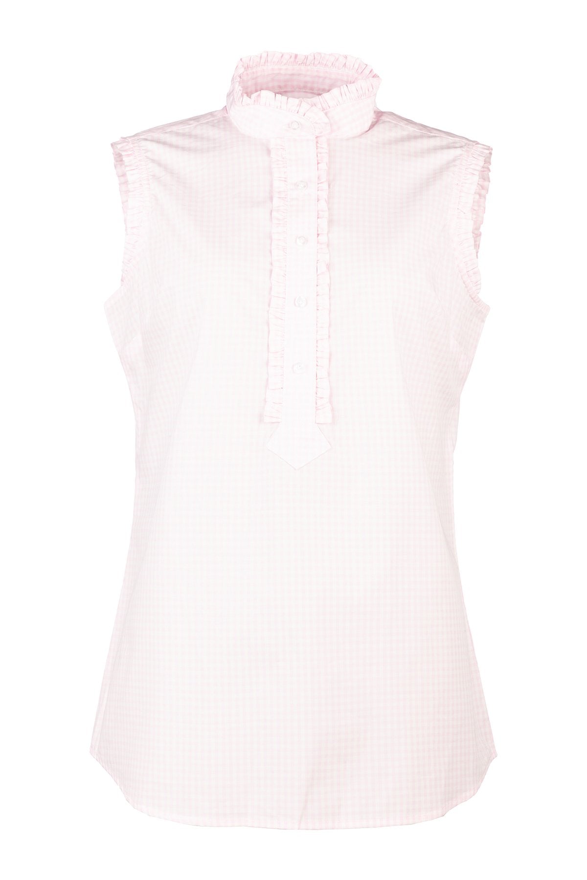 Rydale Ladies Ruffled Overhead Sleeveless Shirt - Ivy