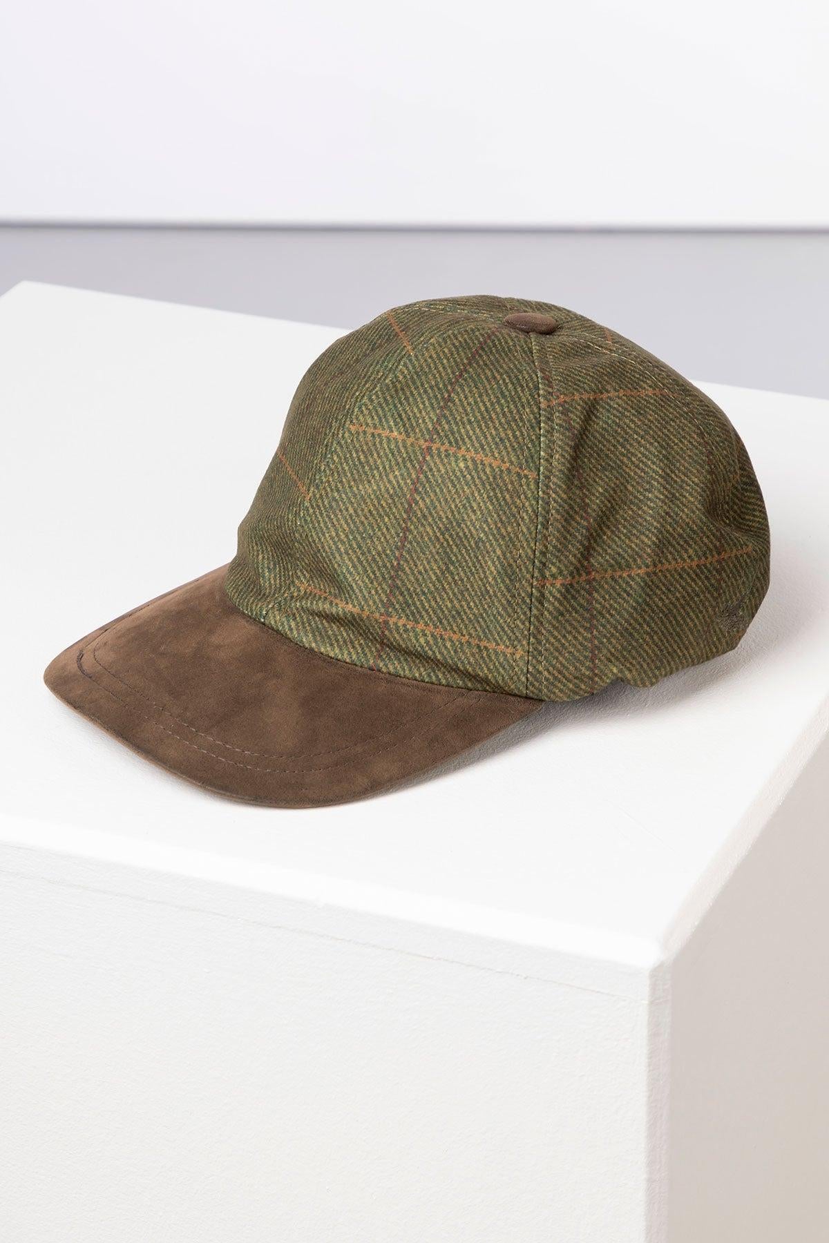 Rydale Men's Tweed Print Baseball Cap With Nubuck Peak - Danby