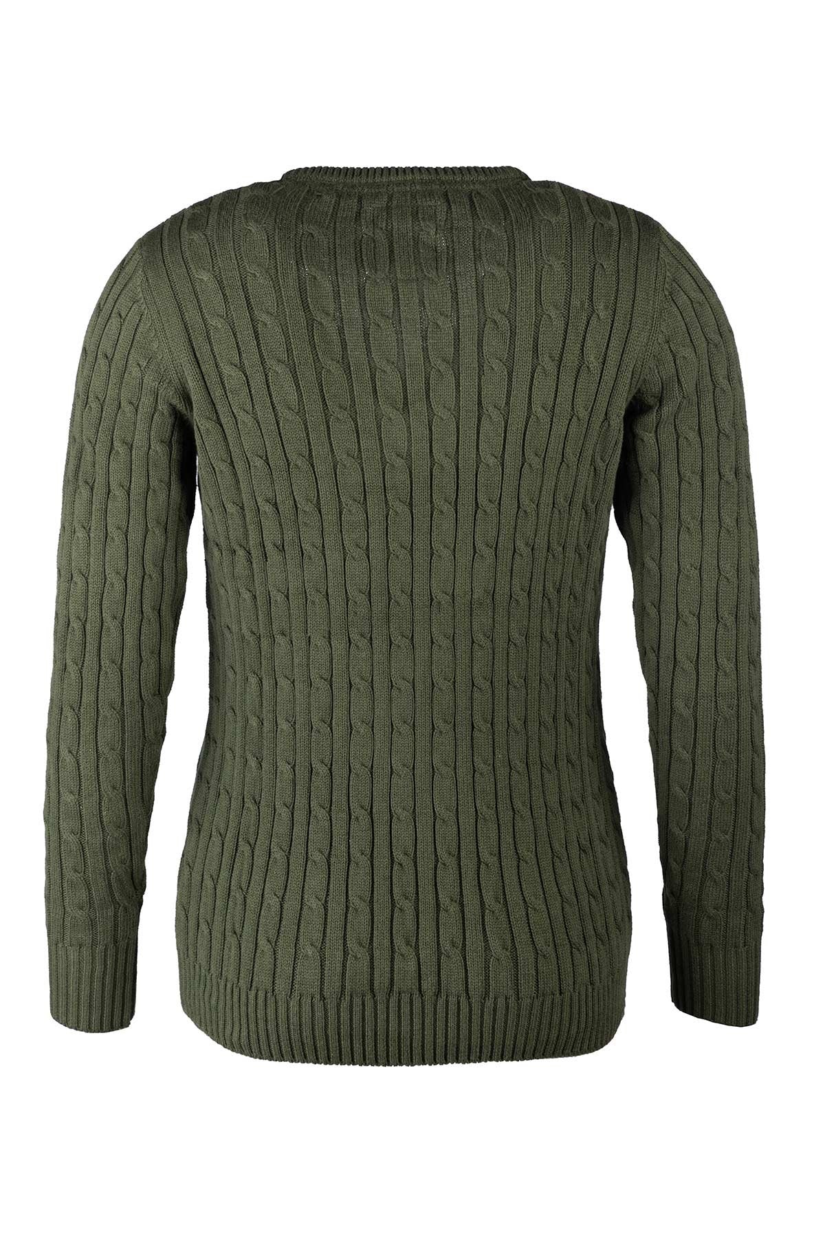 Rydale Ladies V Neck Cable Knit Jumper - Emma