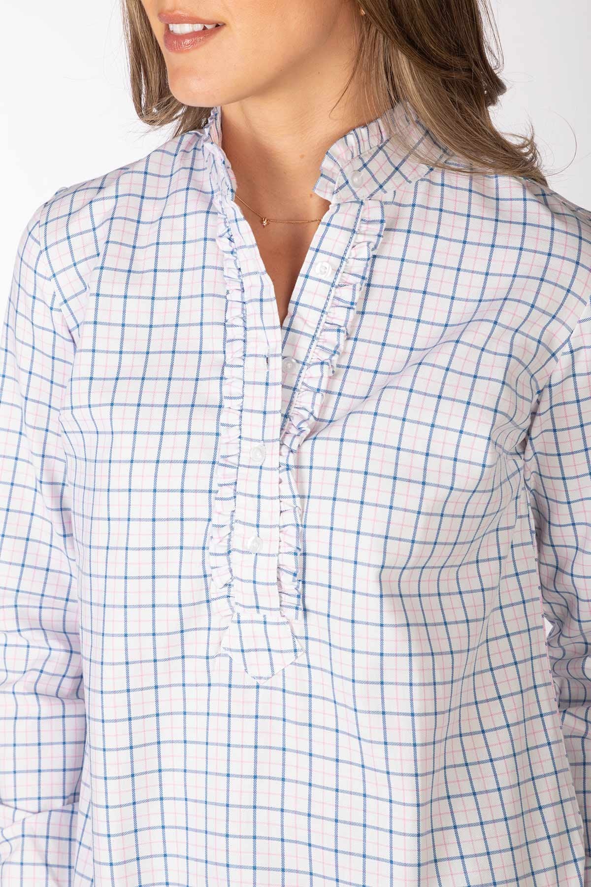 Rydale Ladies Hannah Overhead Ruffled Shirt - Ellie