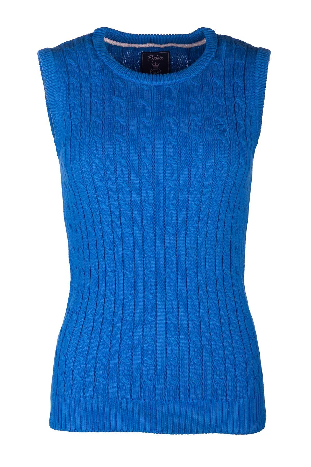 Rydale Ladies Crew Neck Cable Knit Vest - Emma