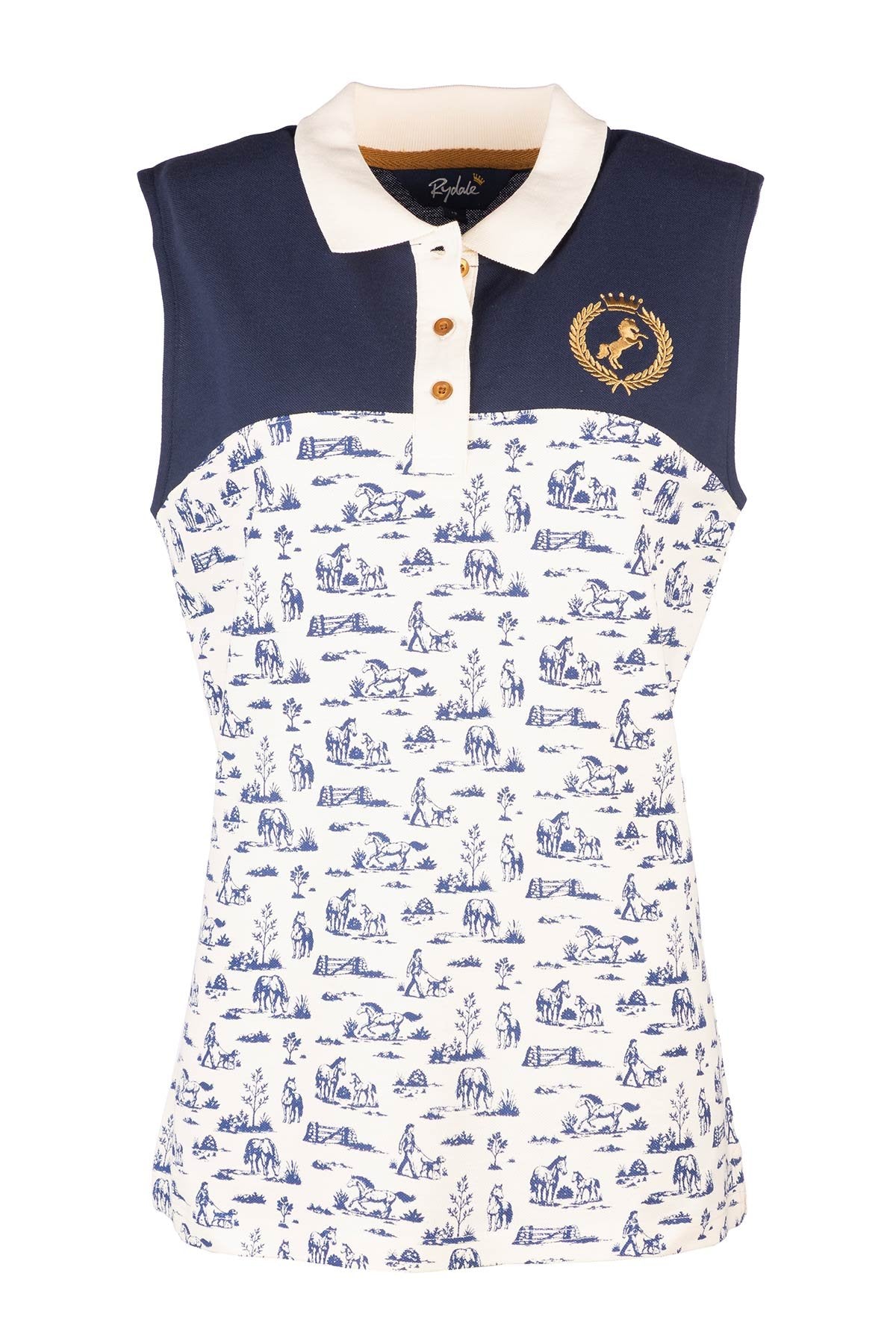 Rydale Ladies Equestrian Life Sleeveless Polo Shirt