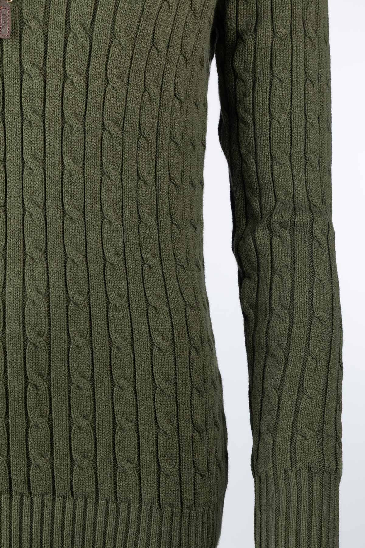 Rydale Ladies Quarter Zip Cable Knit Jumper - Emma