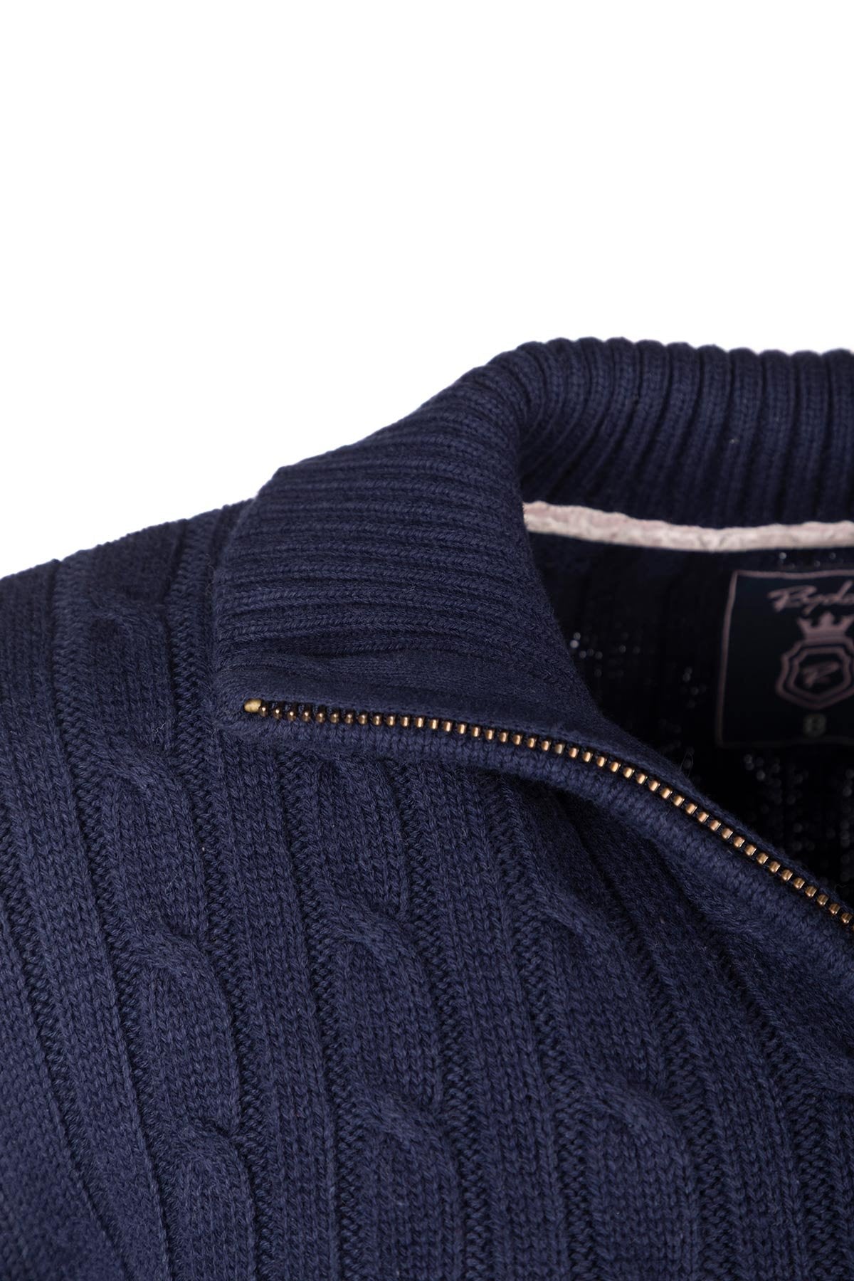 Rydale Ladies Quarter Zip Cable Knit Jumper - Emma