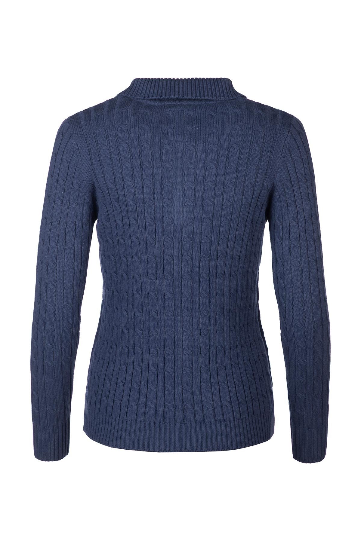 Rydale Ladies Quarter Zip Cable Knit Jumper - Emma