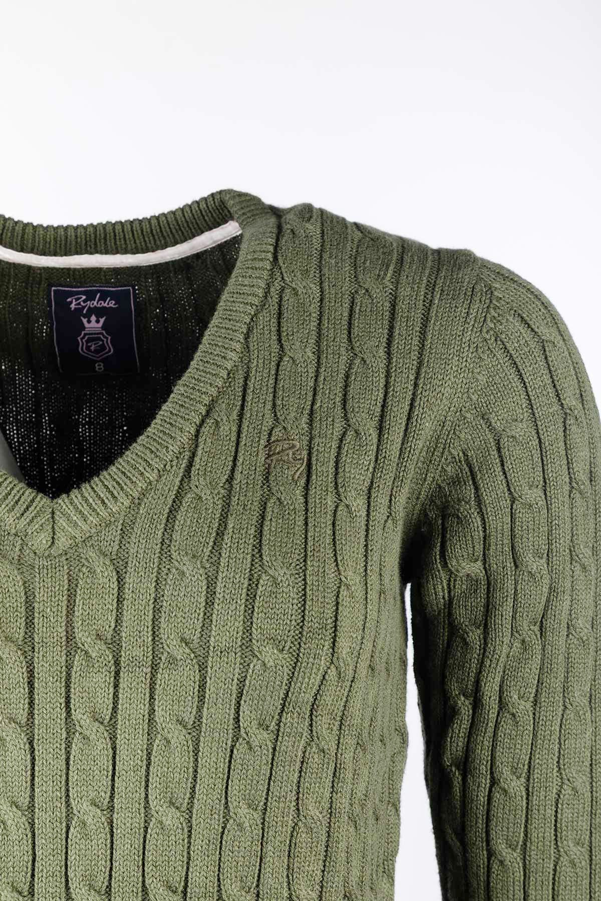 Rydale Ladies V Neck Cable Knit Jumper - Emma