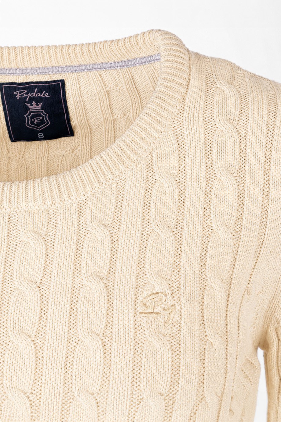 Rydale Ladies Crew Neck Cable Knit Jumper - Emma